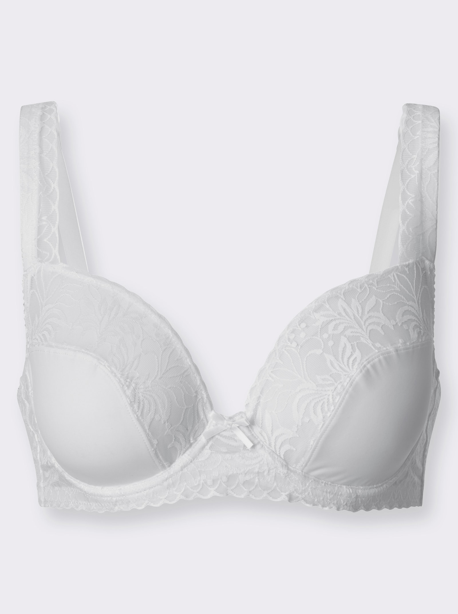 wäschepur Bügel-BH mit wattierten Komfortträgern - weiß