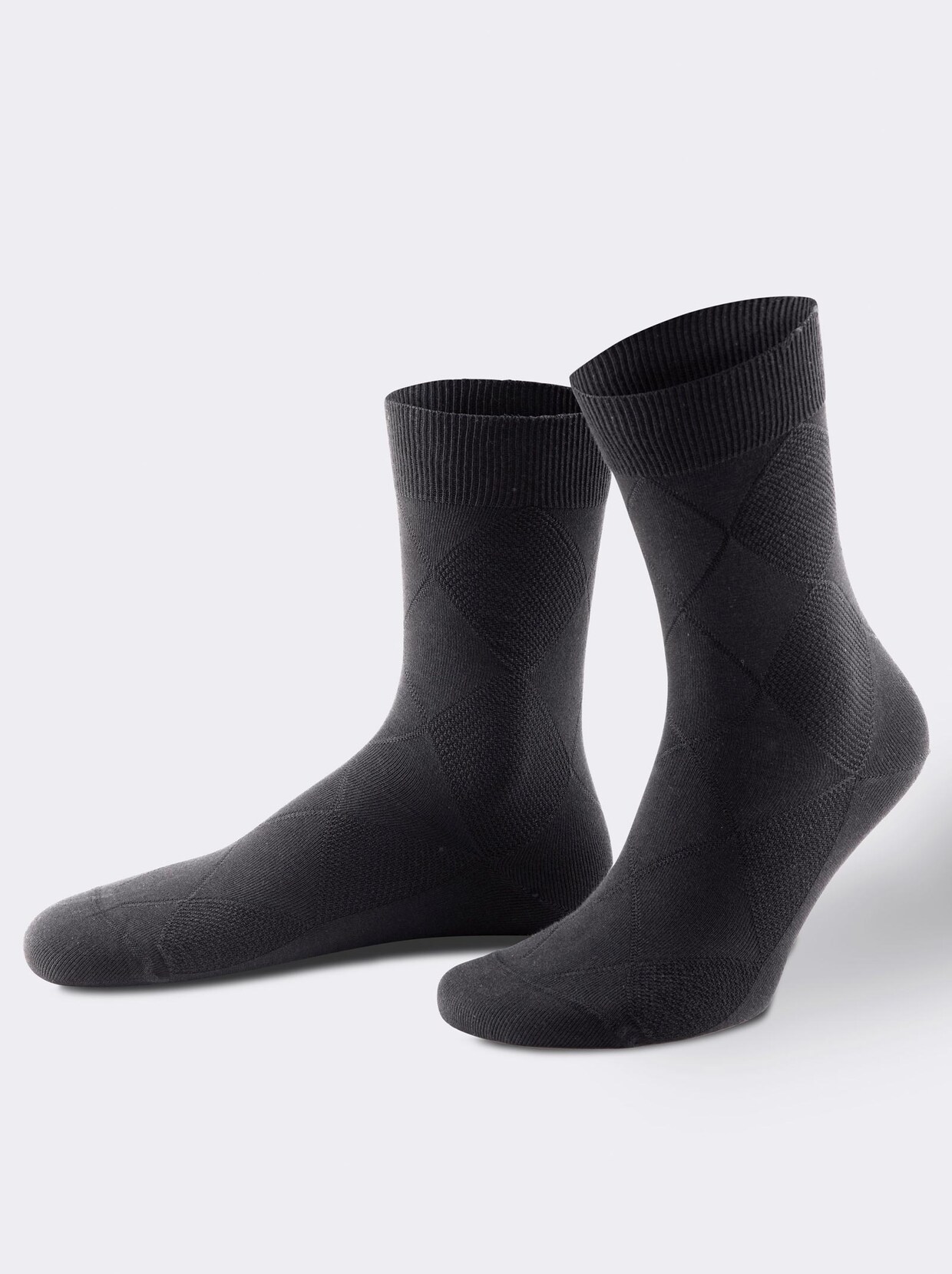 Rogo Herren-Socken - schwarz + dunkelblau