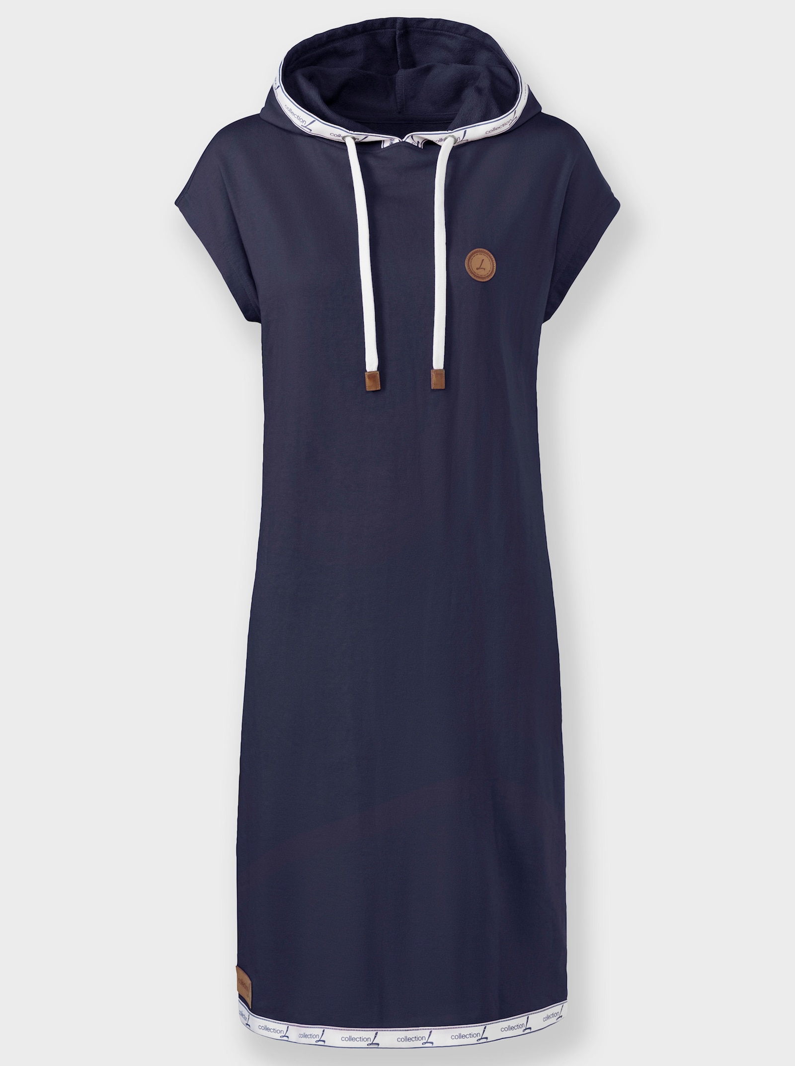 Jerseykleid im Baumwoll-Mix - marine