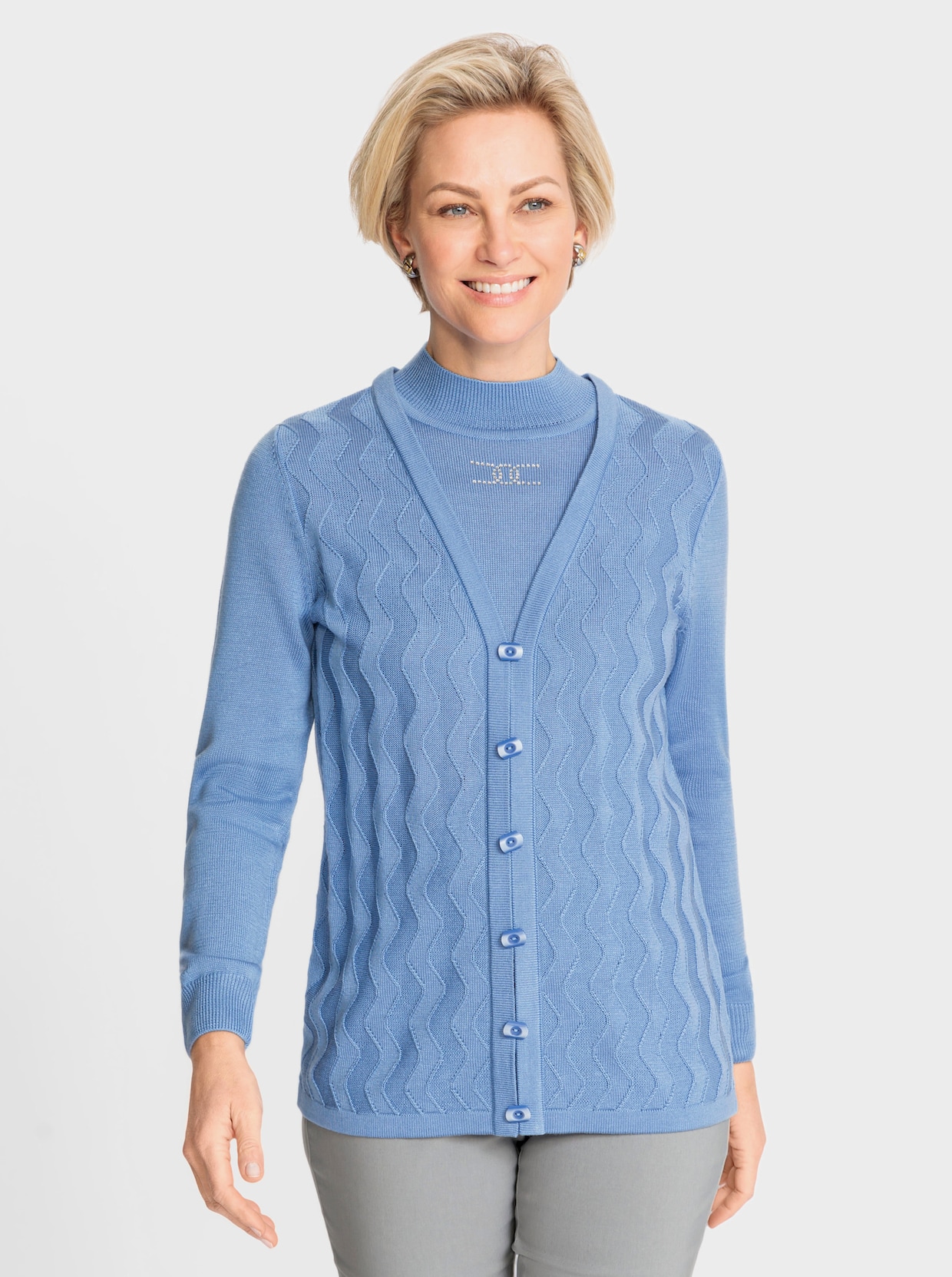 2-in-1-pullover - hemelsblauw