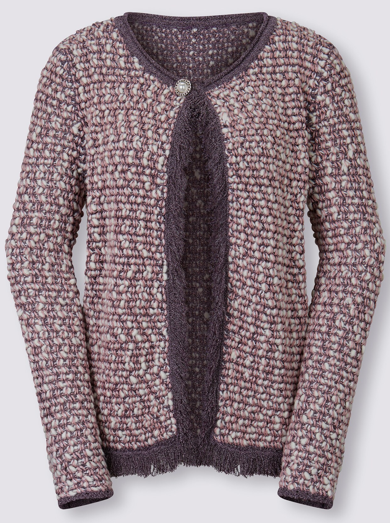 Cardigan - beere-gemustert