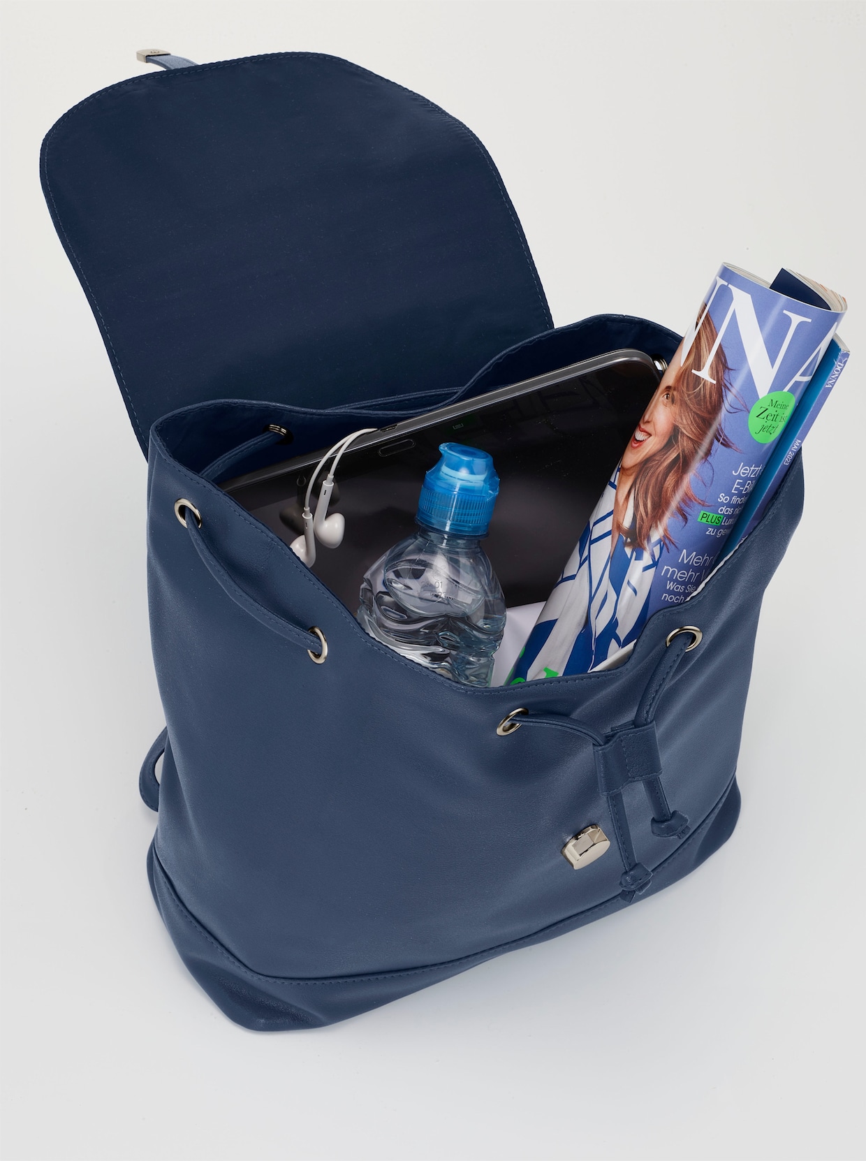 Rucksack und Schaltuch - bleu