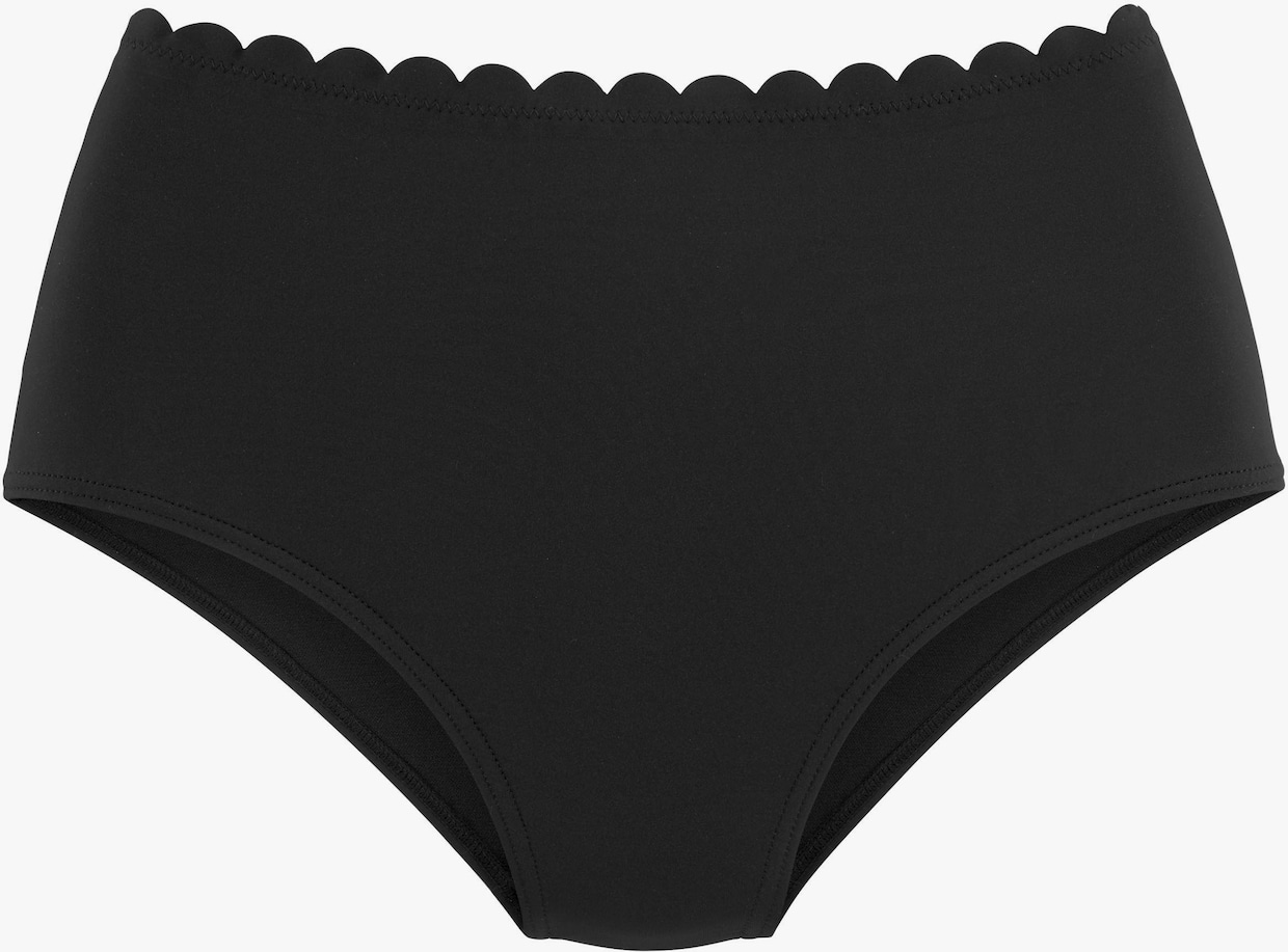 LASCANA Bas de maillot de bain taille haute - noir