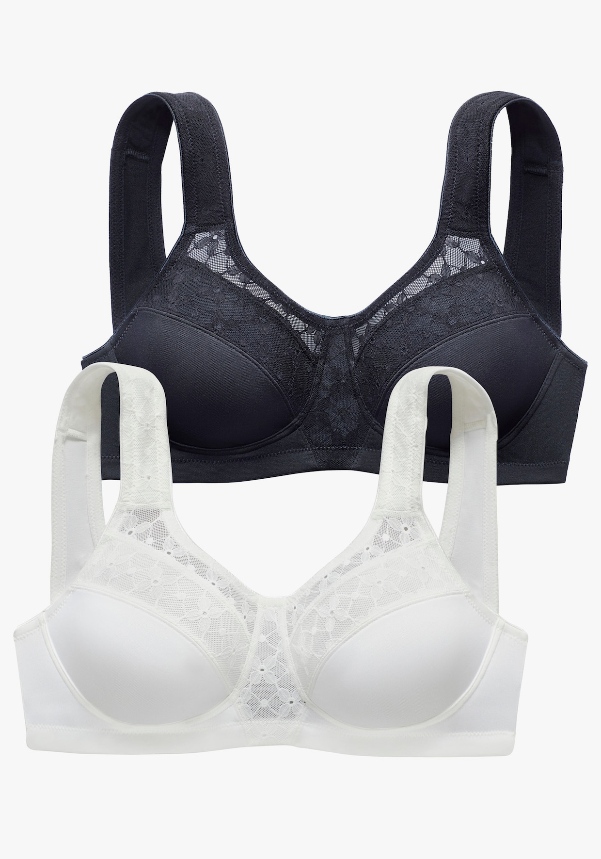 Nuance Soutien-gorge large - blanc + noir