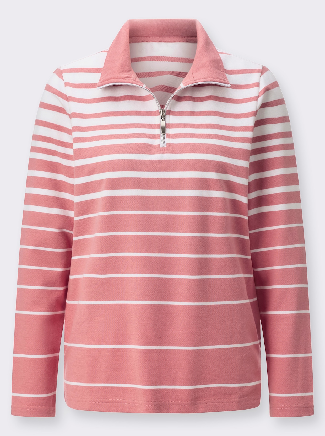 Sweatshirt - flamingo-ecru-geringelt