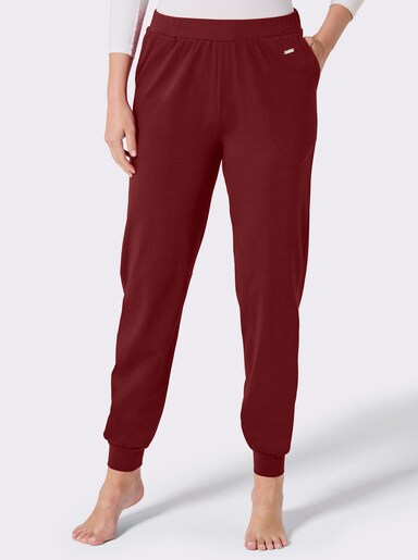 feel good Jogginghose aus Viskose-Mix - bordeaux