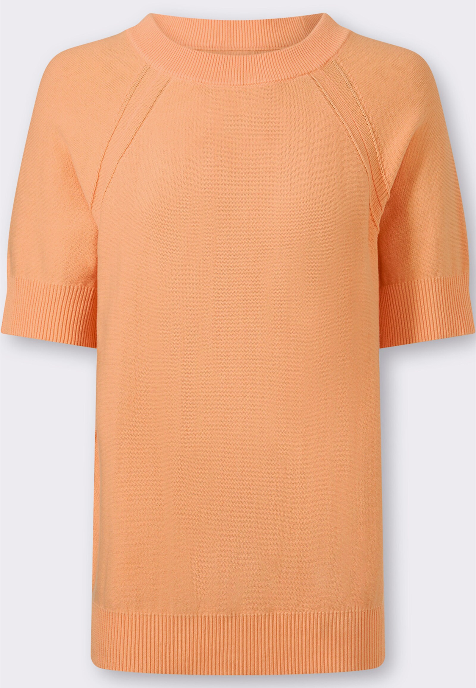 Kurzarmpullover mit Raglan-Ärmeln - apricot