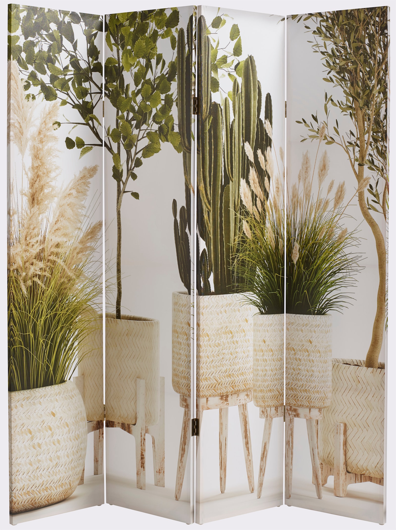 heine home Paravent - natur-grün