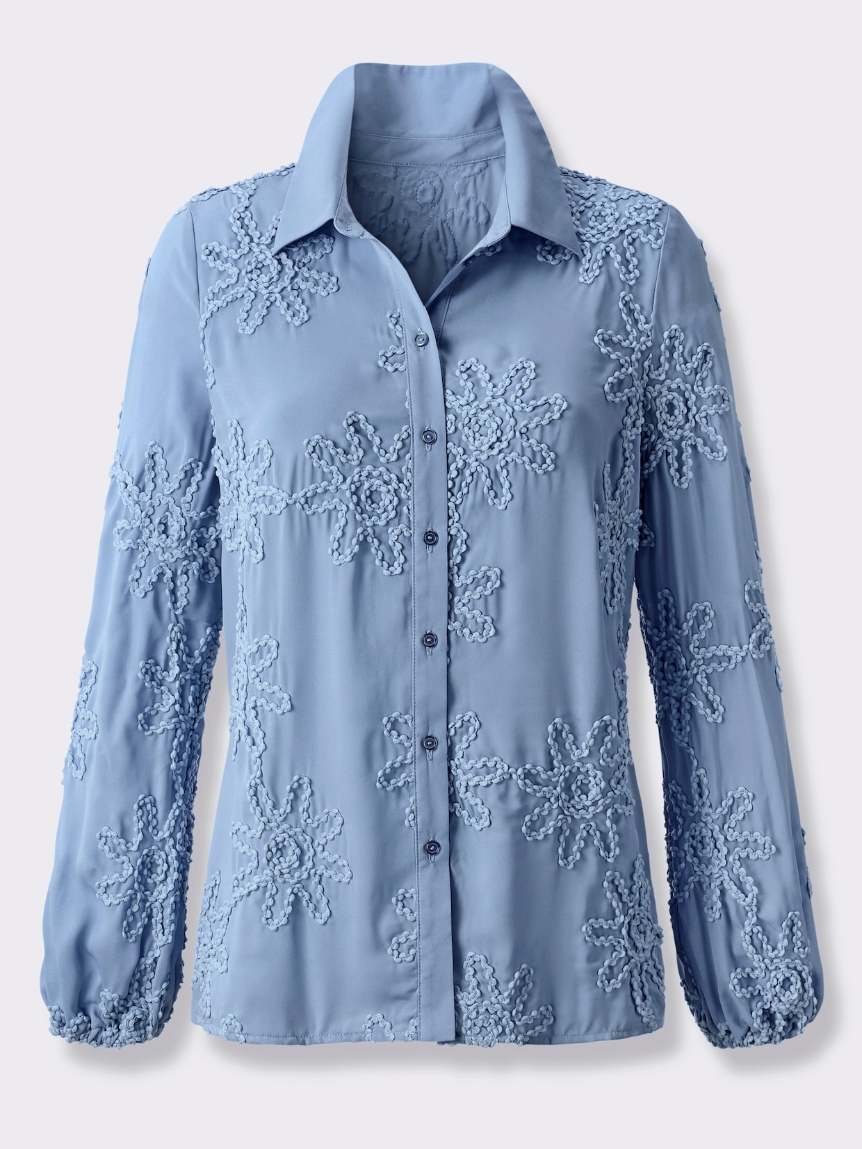 Langarm-Bluse - bleu