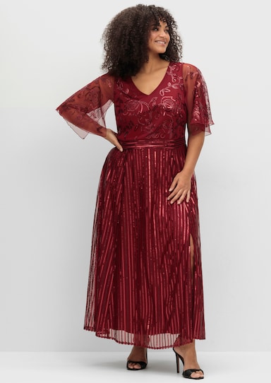 sheego Abendkleid - dunkelrot