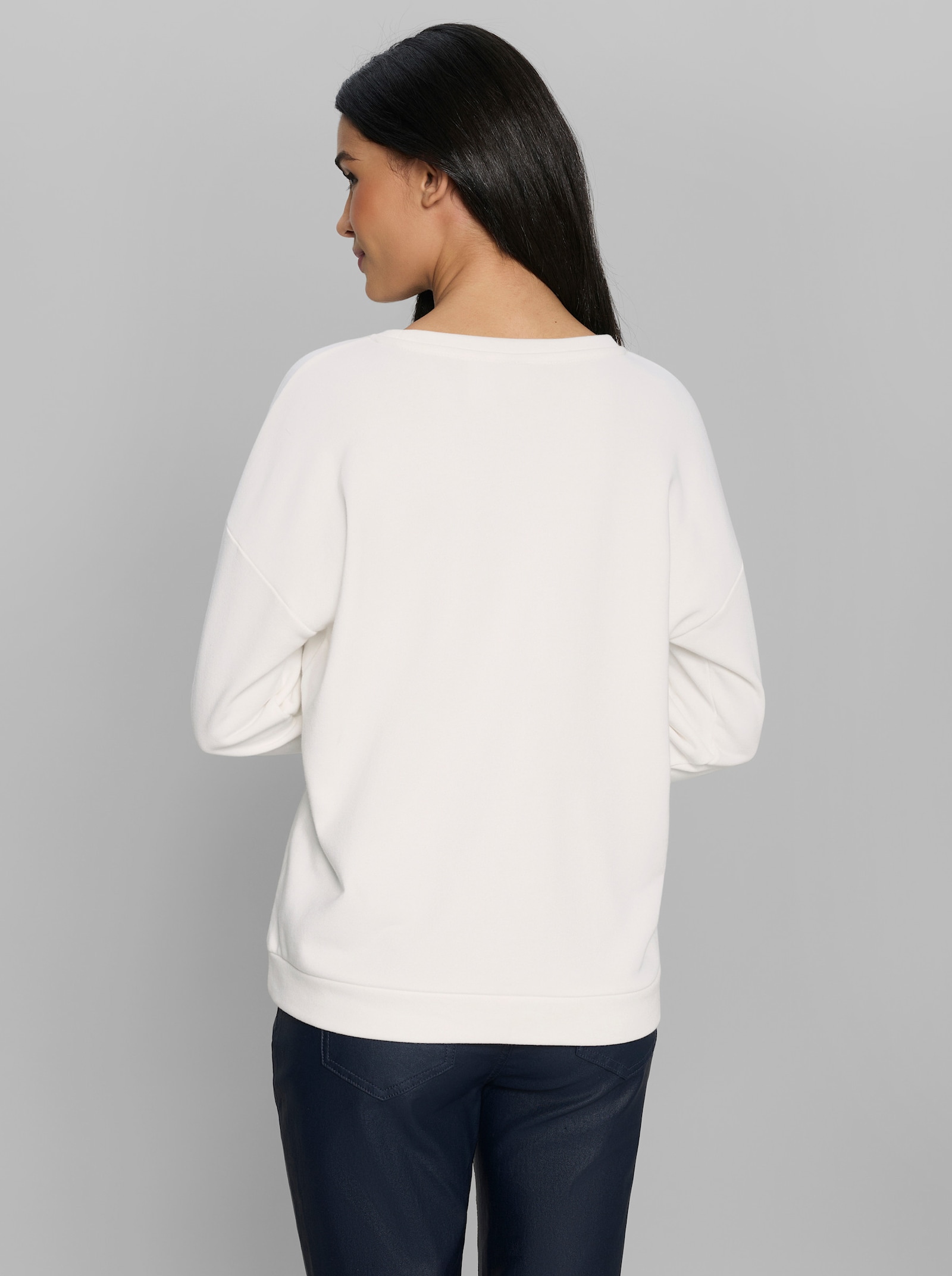 heine Sweatshirt mit Stickerei - ecru