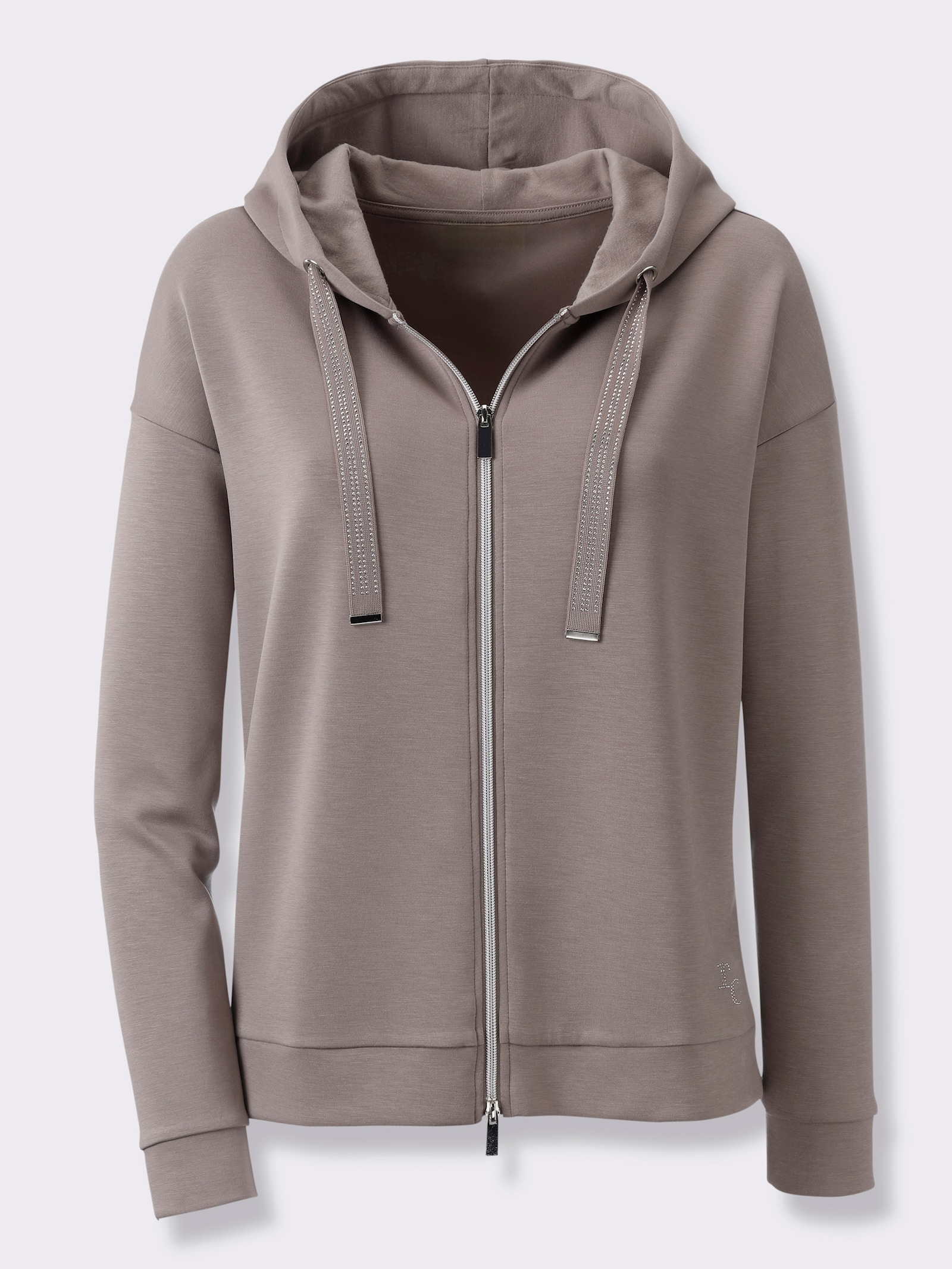 heine Sweatjacke mit Modal - taupe