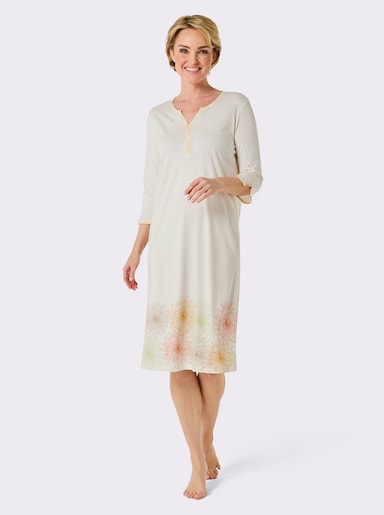 wäschepur Nachthemd - champagner-apricot-bedruckt