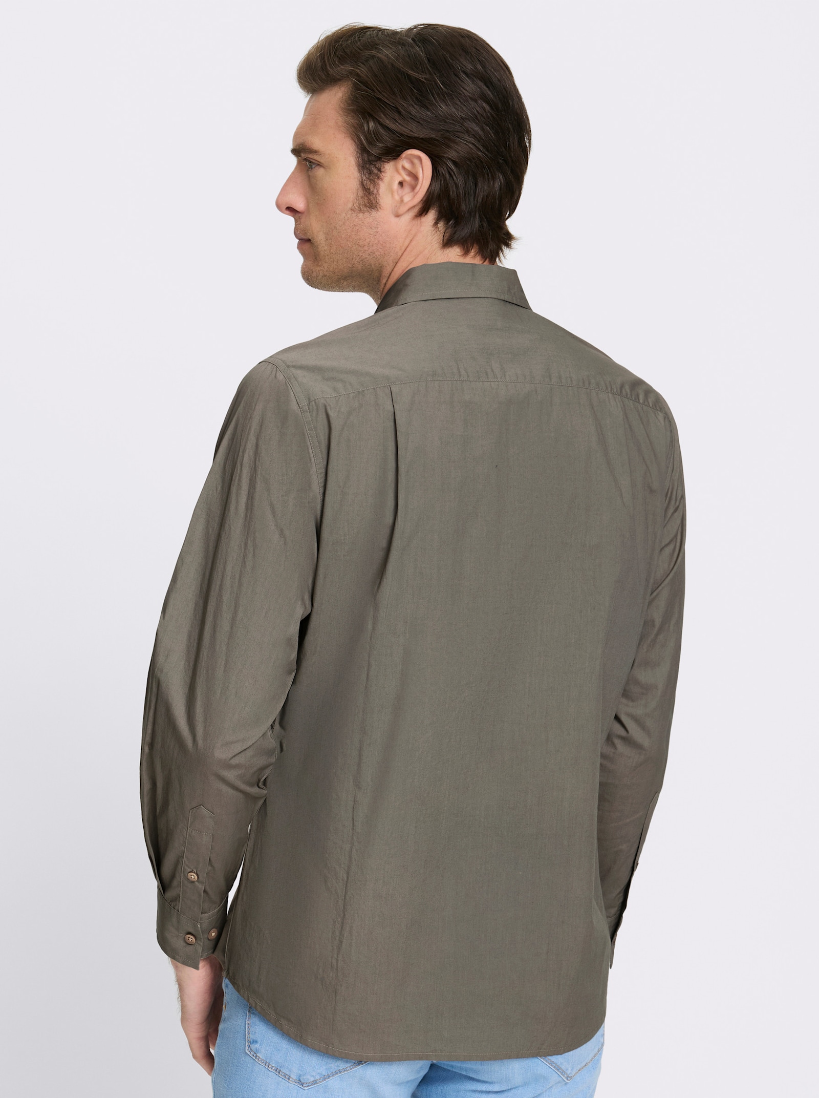 Catamaran Langarmhemd mit platzierten Prints, Baumwolle - taupe-bedruckt