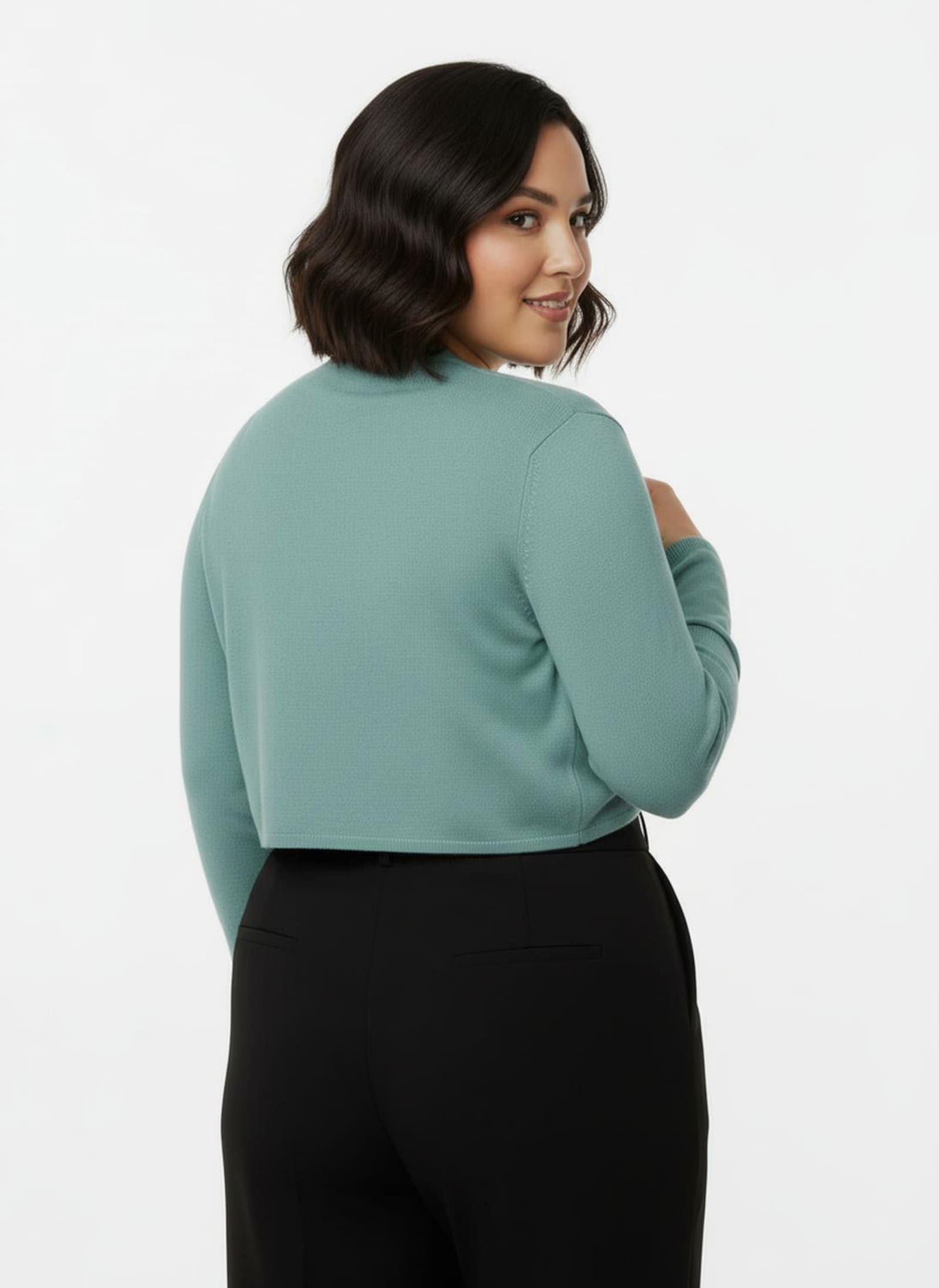 Bolero Feinstrick-Qualität, verschlusslos - ozean