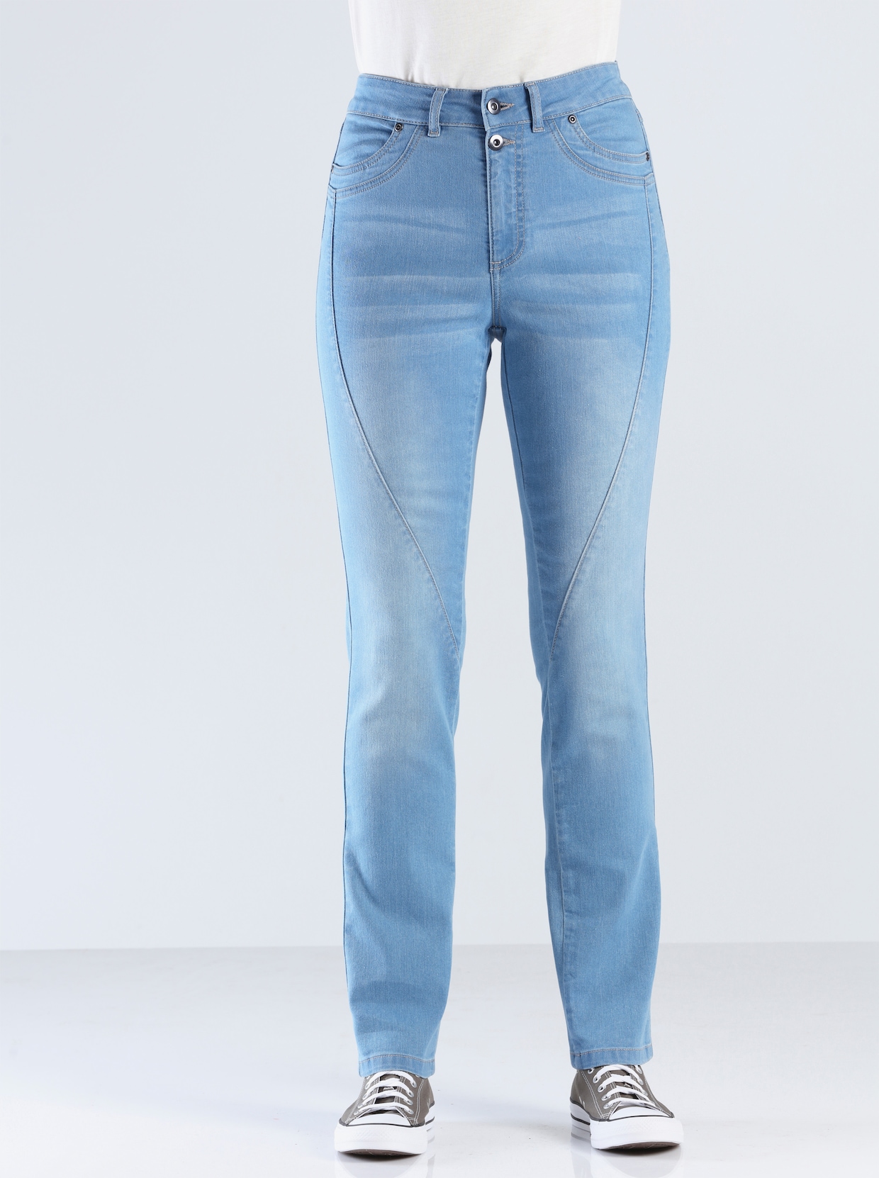 jeans - blue-bleached