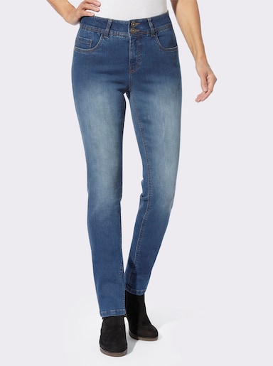 5-Pocket-Jeans mit Push-up-Nähten - blue-stone-washed