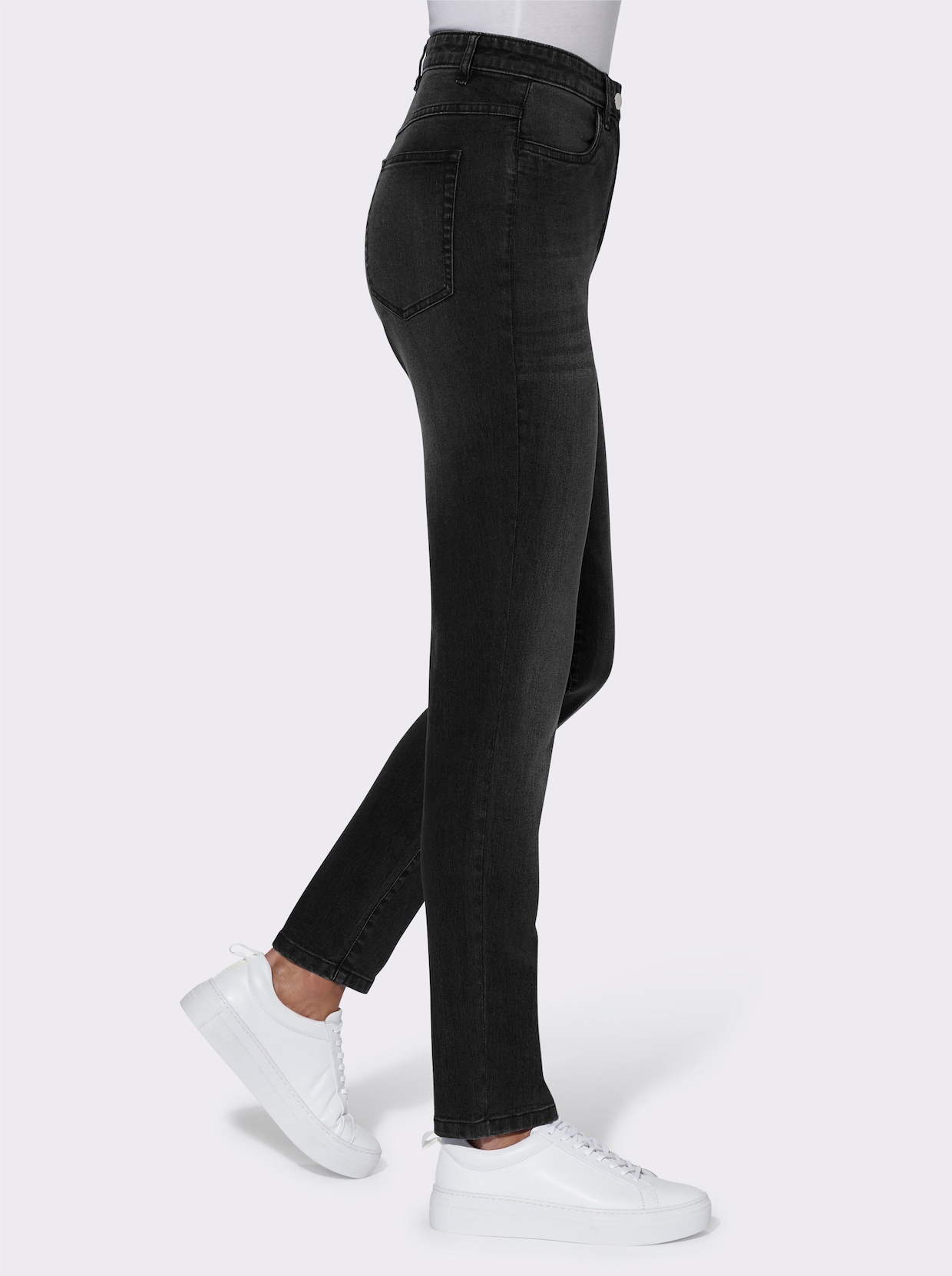 Džínsy s vysokým pásom - Čierna džínsovina