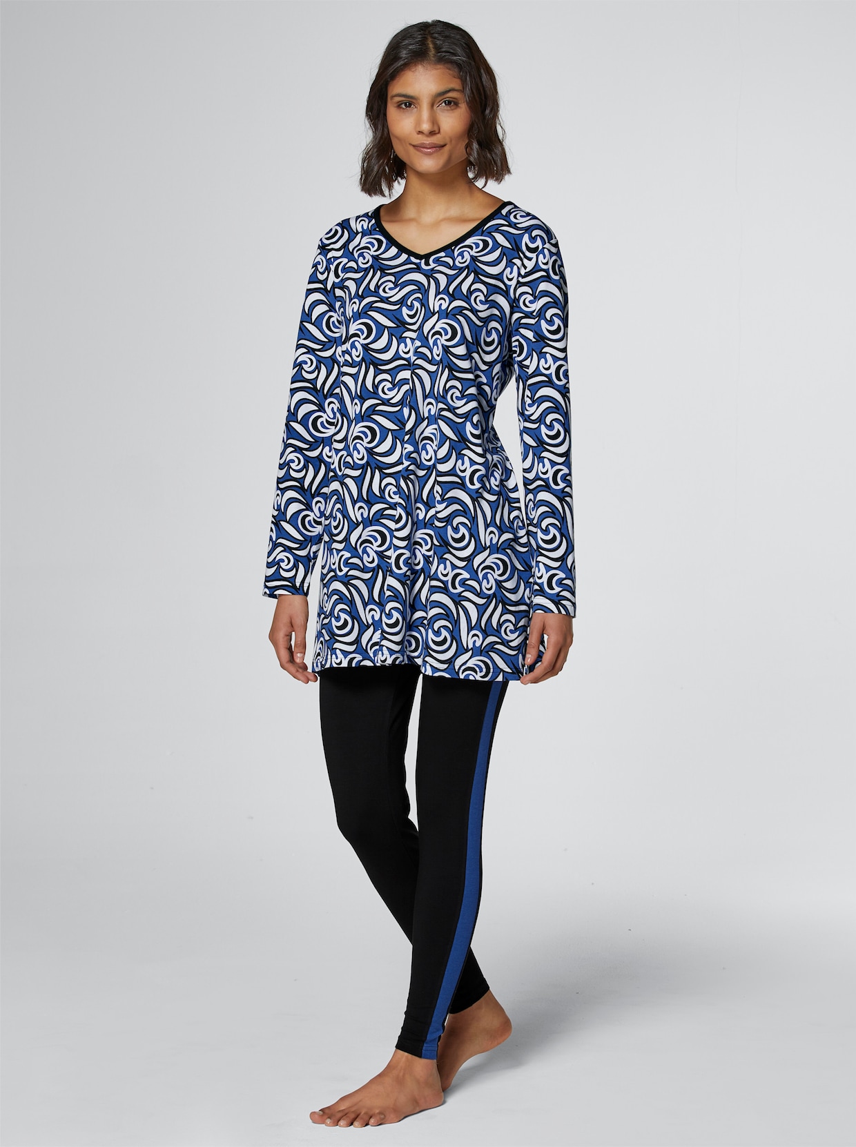wäschepur Pyjama - bleu roi-noir imprimé
