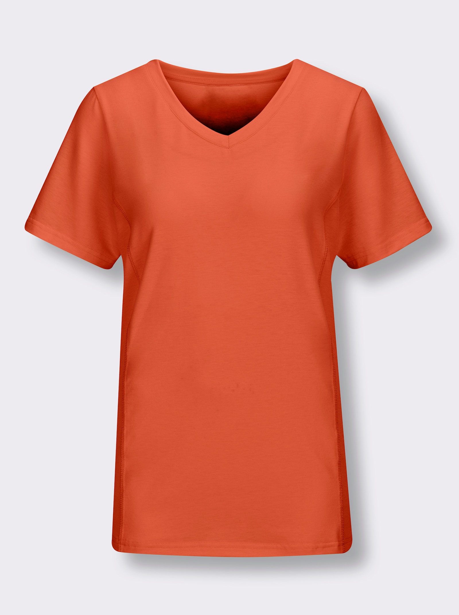 Catamaran Sports Funktionsshirt mit gerippten Einsätzen - orange