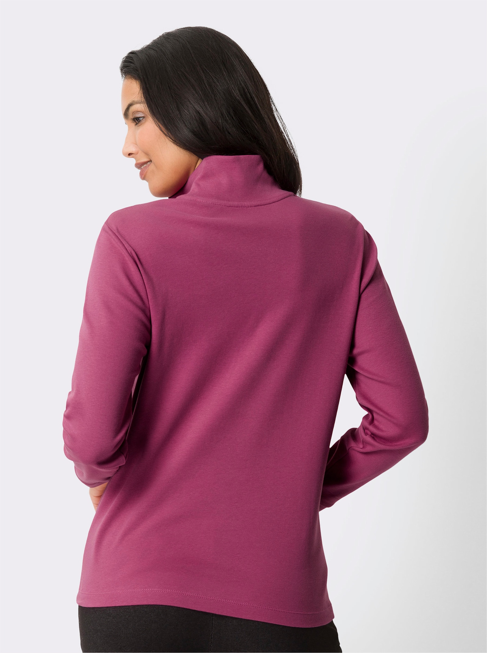 Sweatshirt met rits - heide