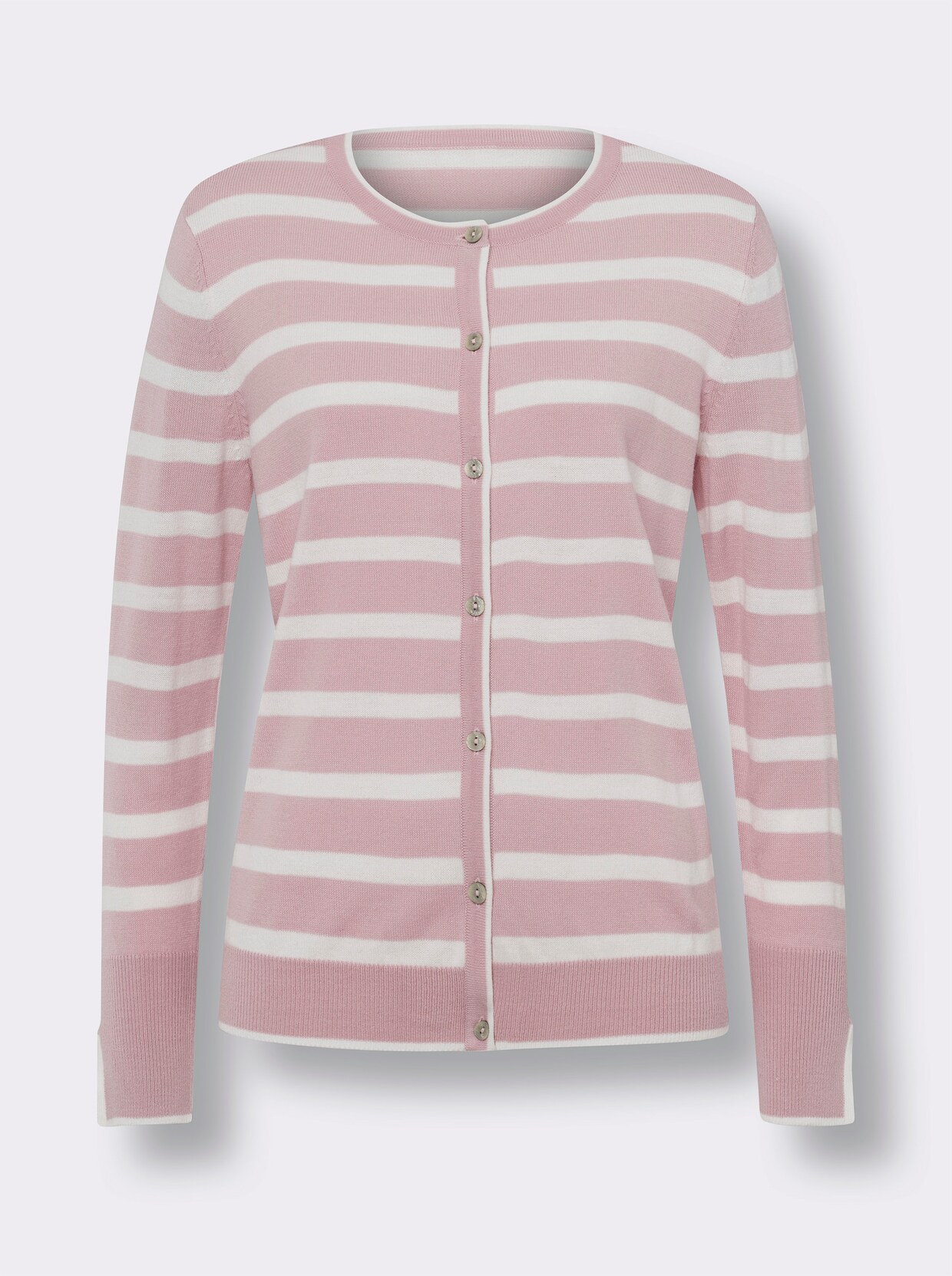 Vest - roze/ecru gestreept