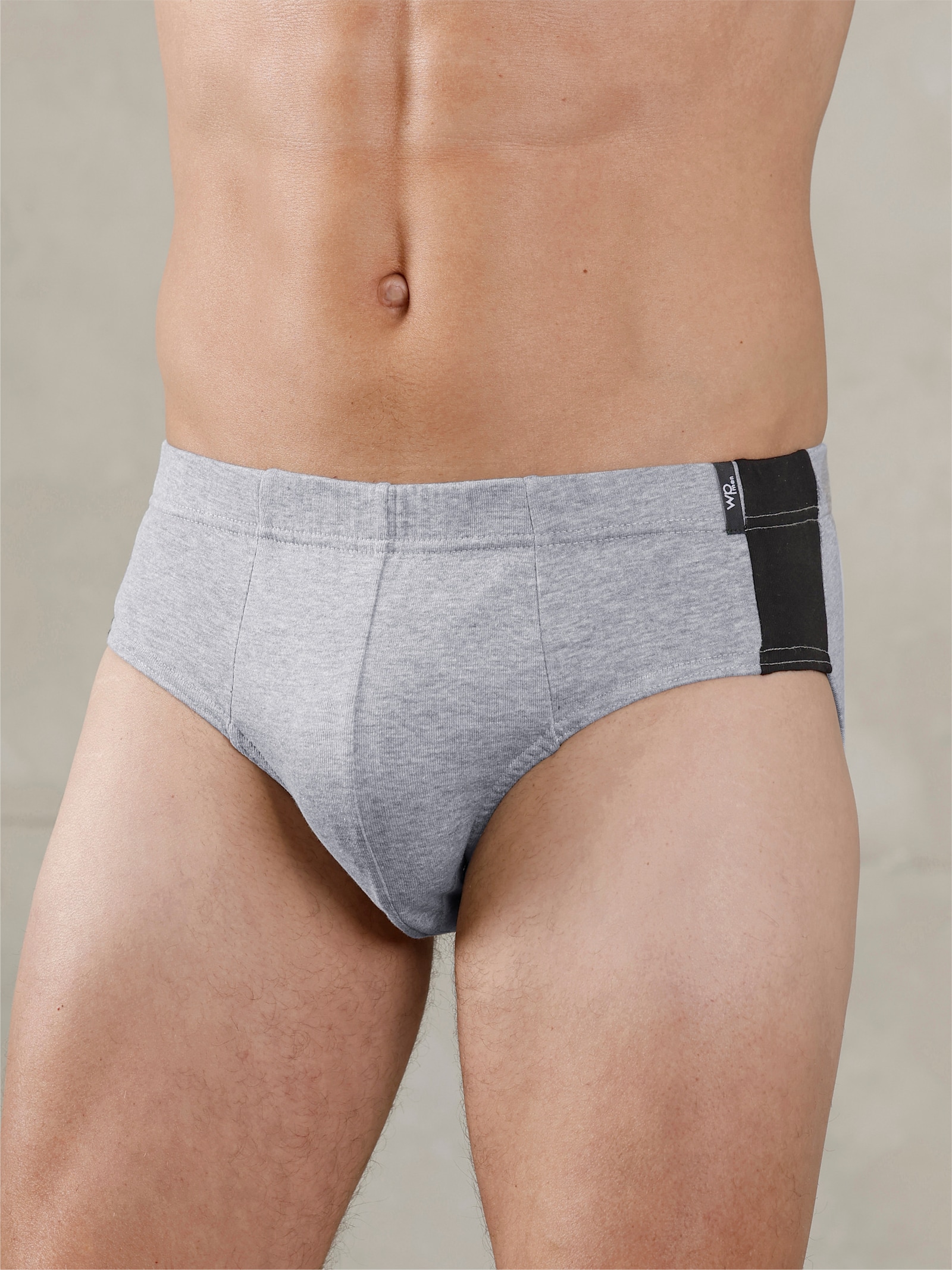 wäschepur men Slip - schwarz + marine + grau-meliert + dunkelrot