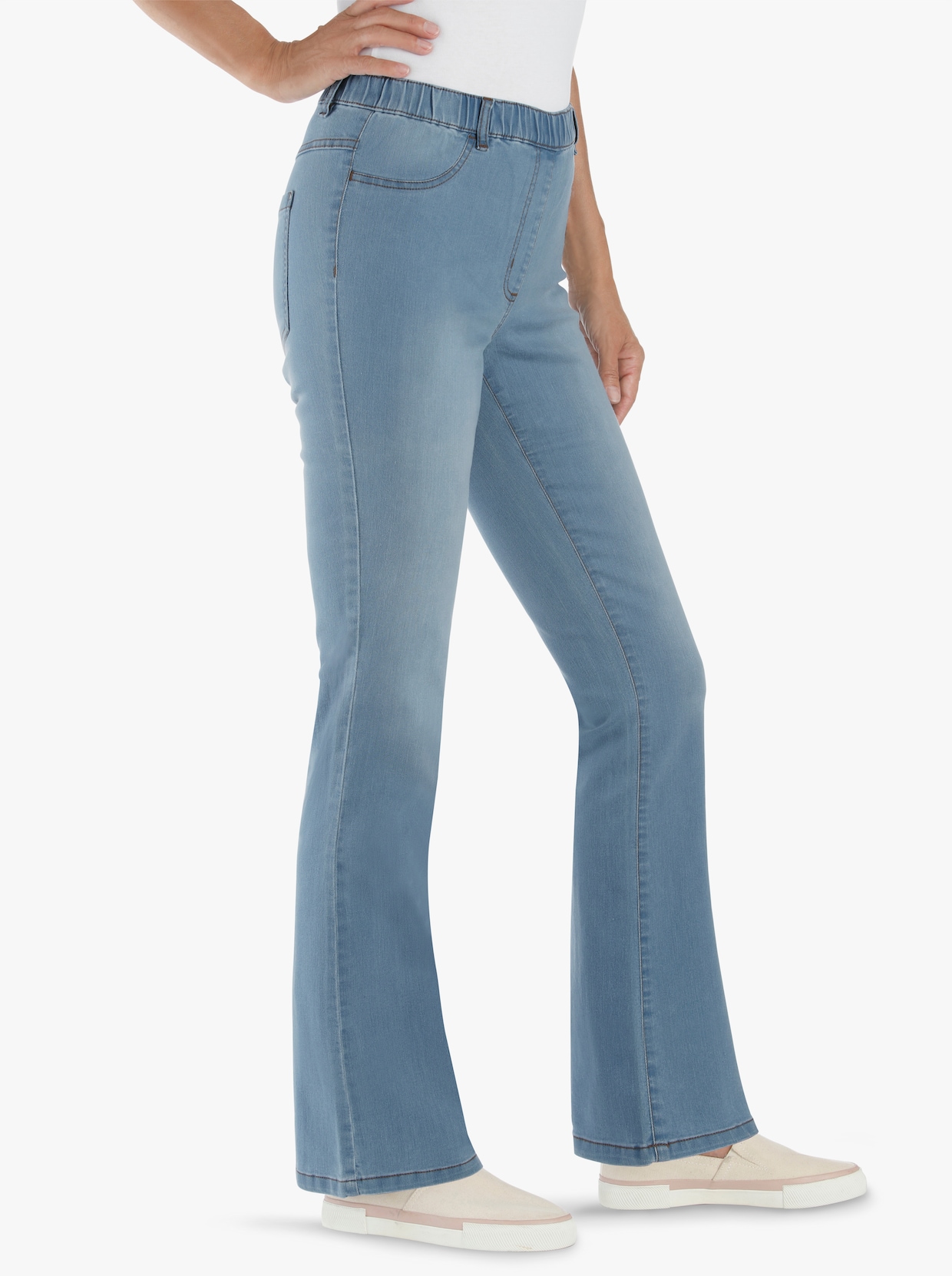 Bootcut jeans - blue-bleached