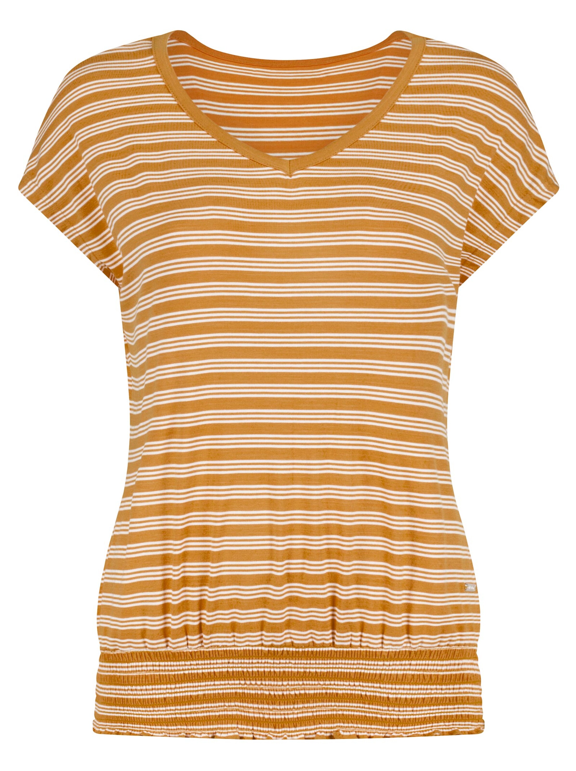 Collection L Shirt - curry-ecru-gestreift
