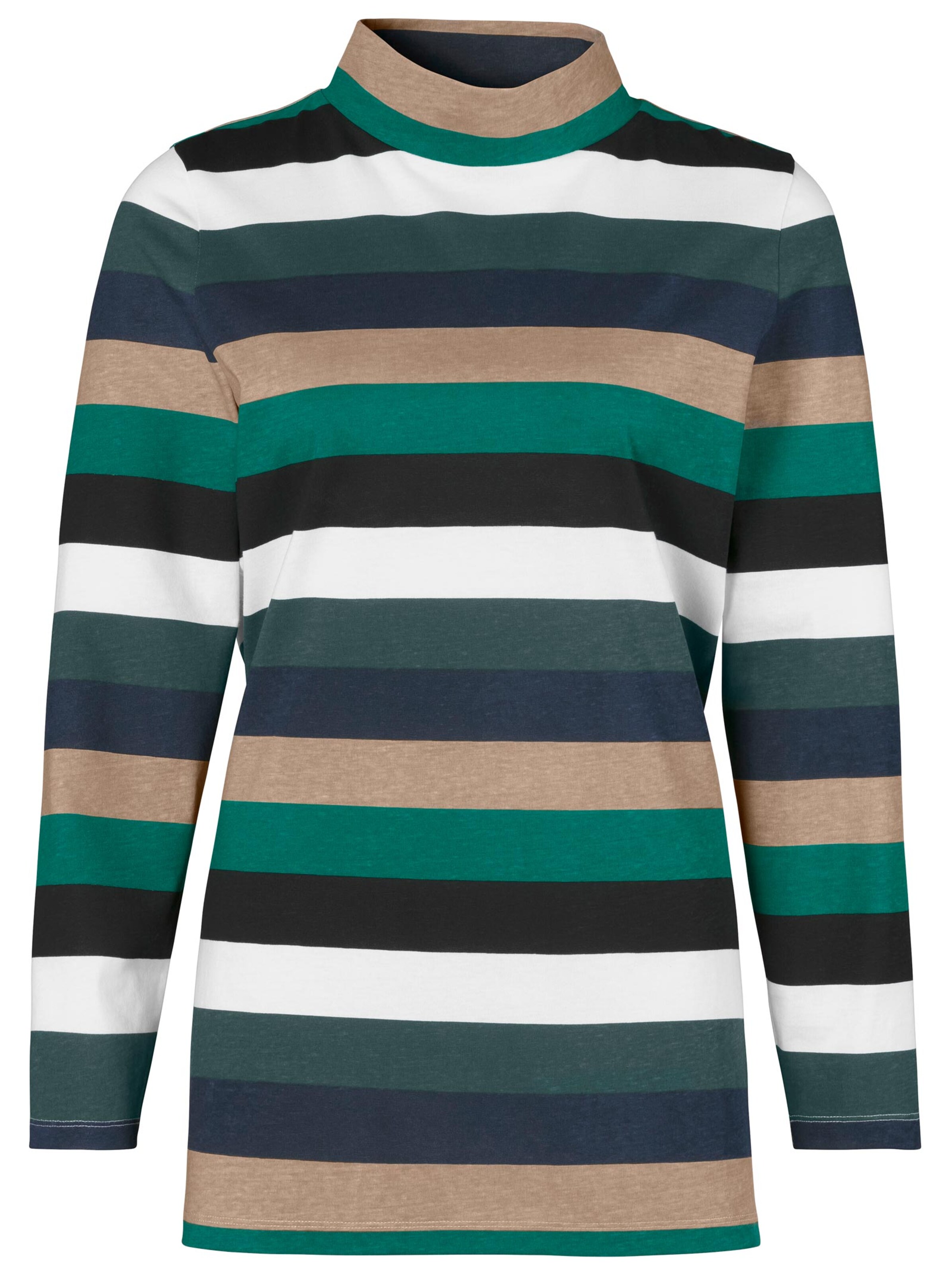 Longshirt - tannengrün-gemustert