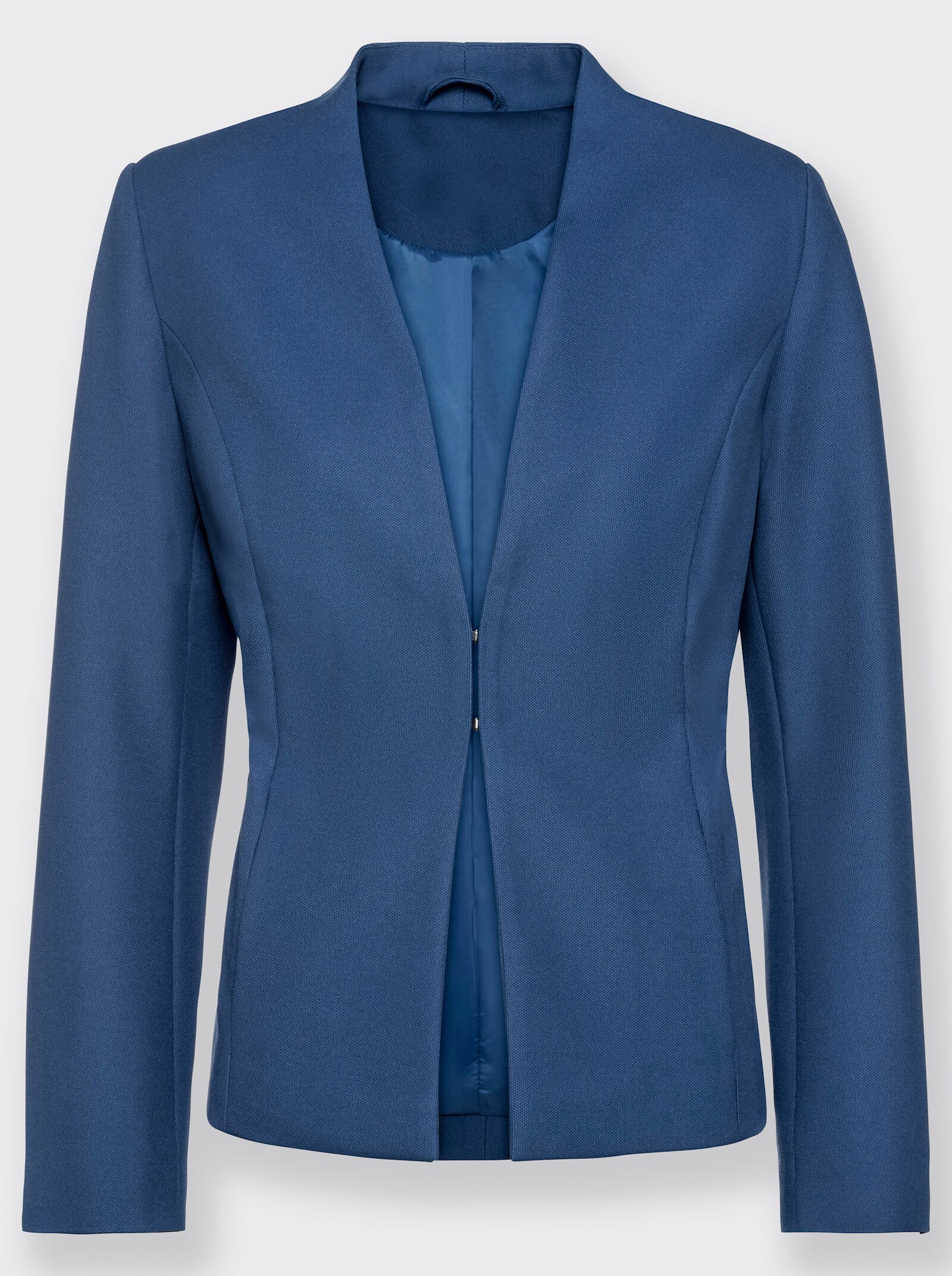 Jerseyblazer in kürzerer Form - jeansblau