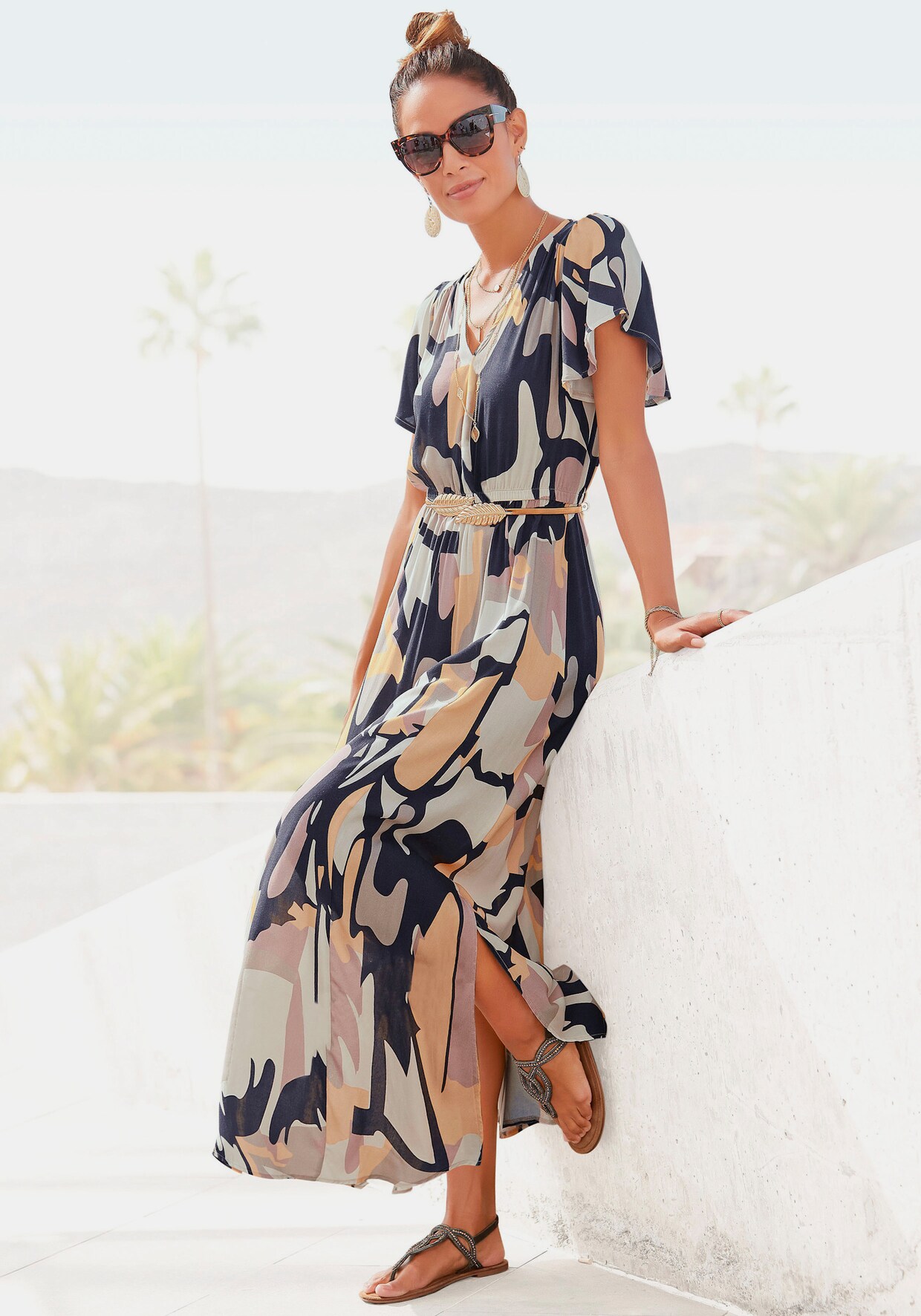 LASCANA Maxikleid - bedruckt