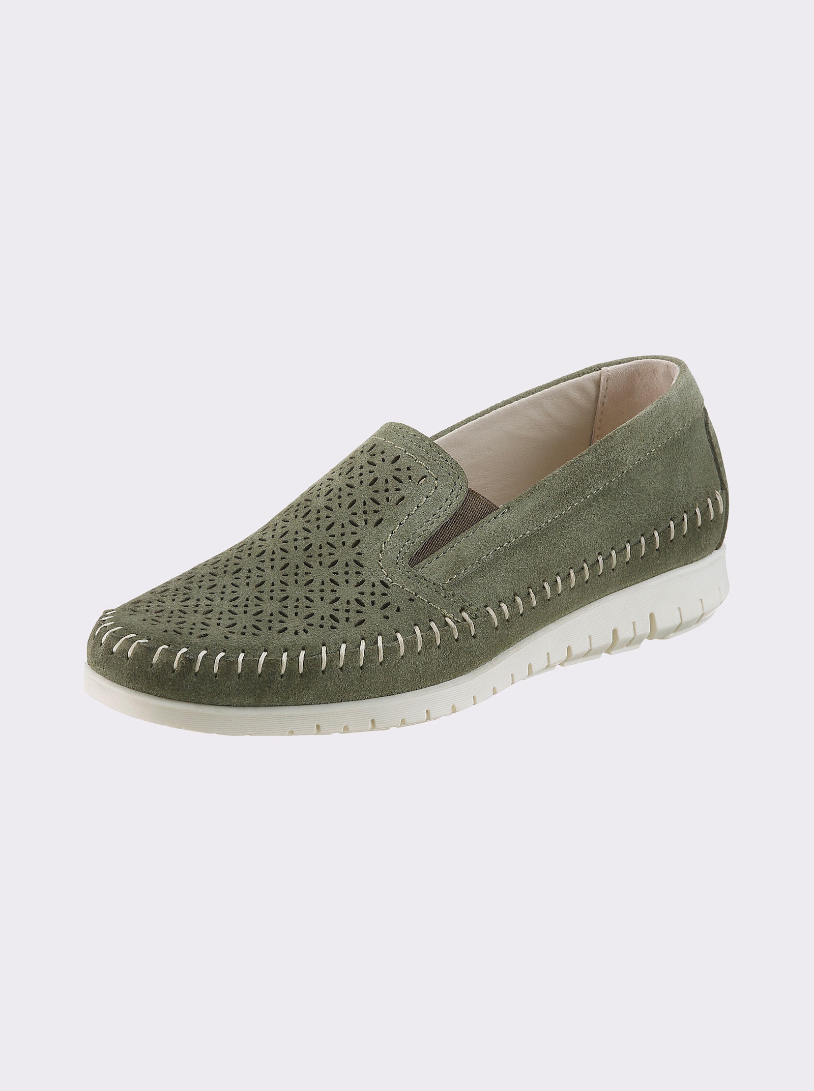 Naturläufer Slipper mit Gummizug - schilf