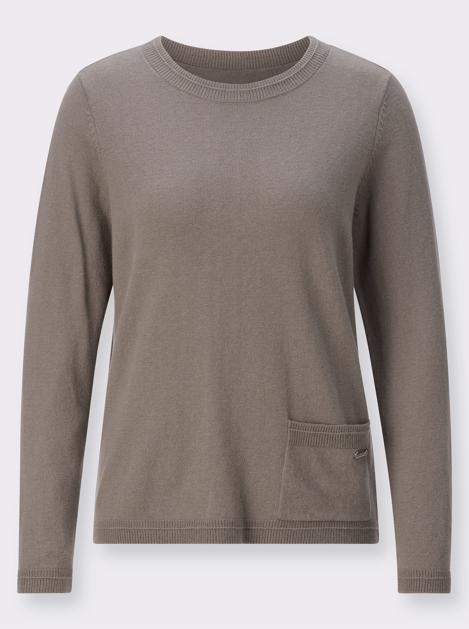 Pullover mit Woll-Anteil - taupe