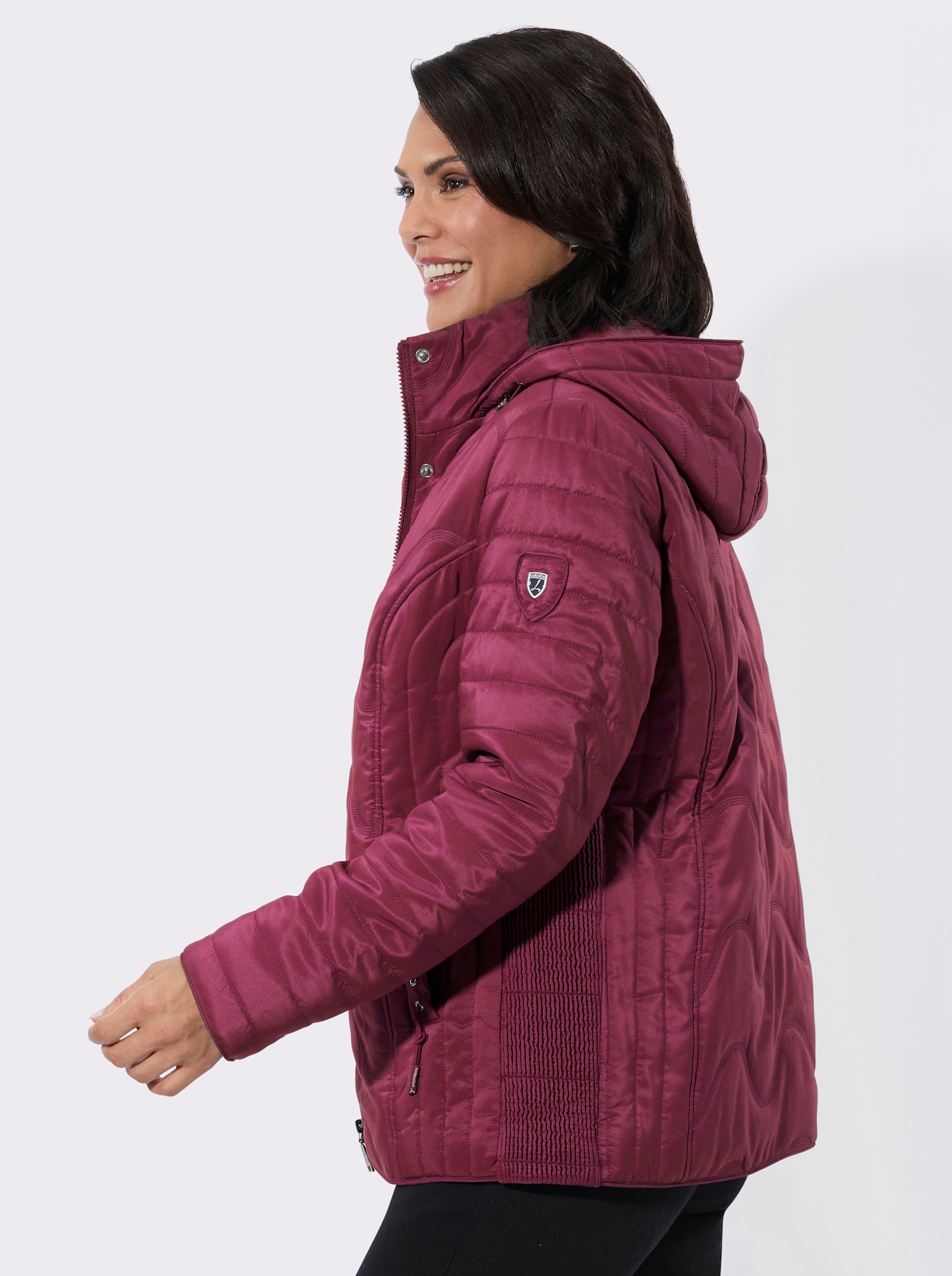 Steppjacke mit Windstopper - bordeaux