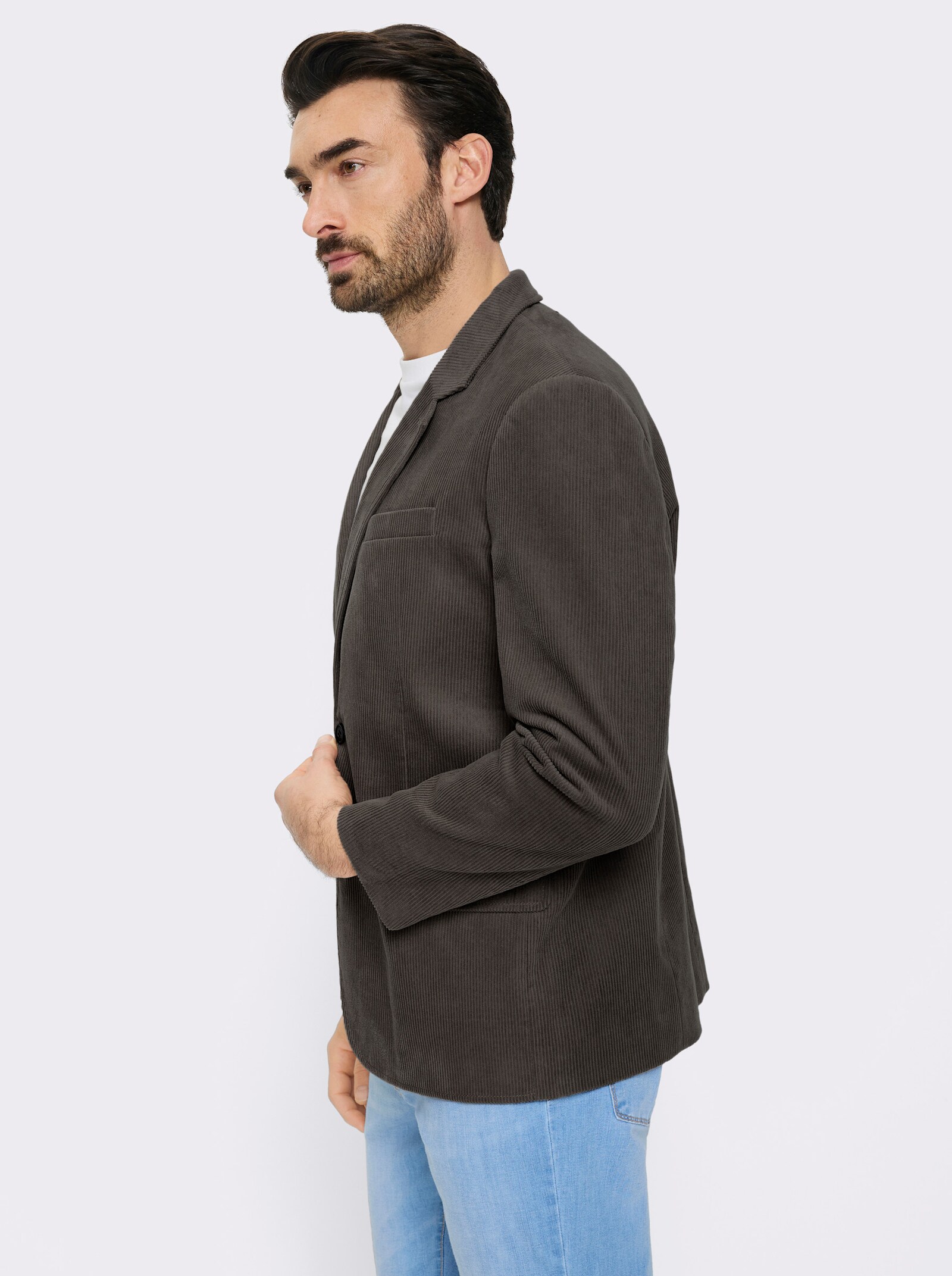 Marco Donati Sakko aus Cord, reine Baumwolle - graphit