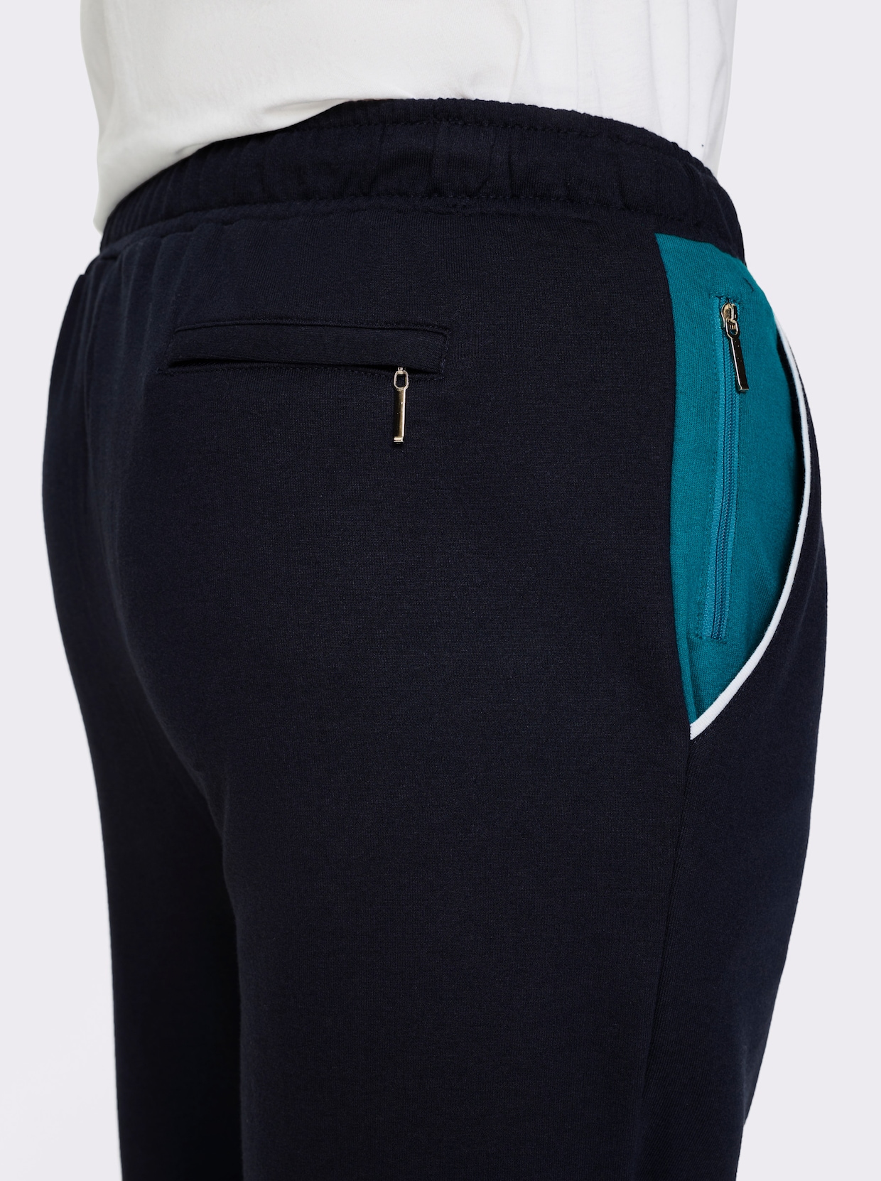 Catamaran Sports Freizeithose mit kontrastfarbigen Taschenbeuteln - marine