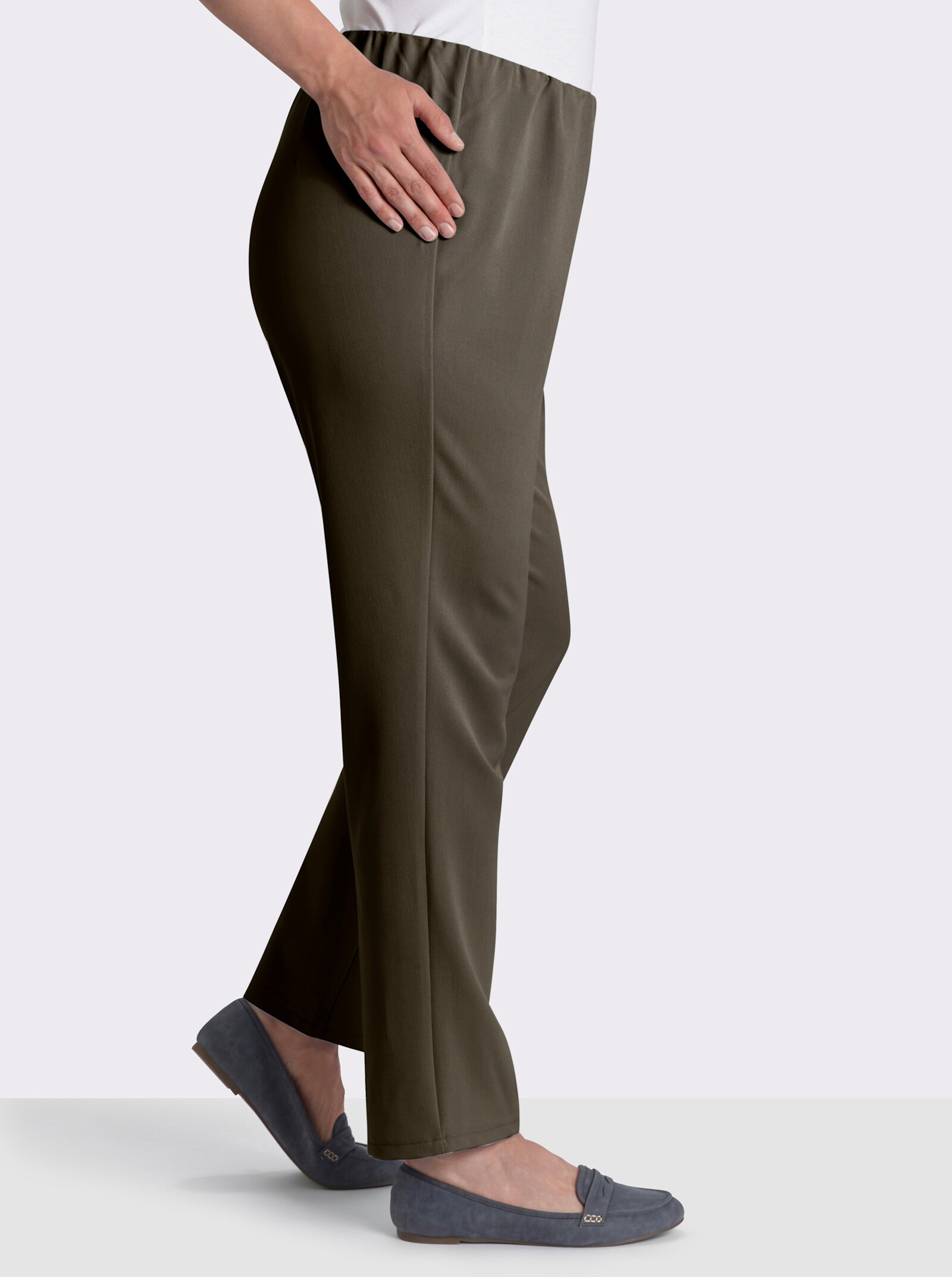Stretch-Hose mit innenliegendem Dehnbund - khaki