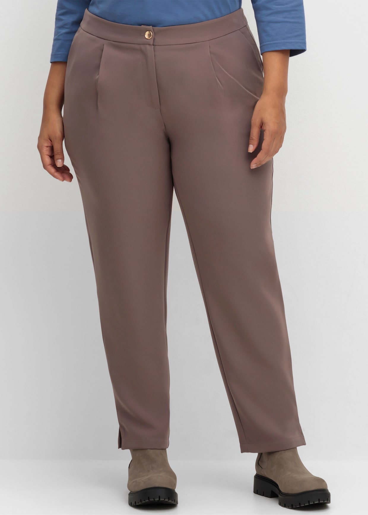 Stretch-Hose - dunkeltaupe