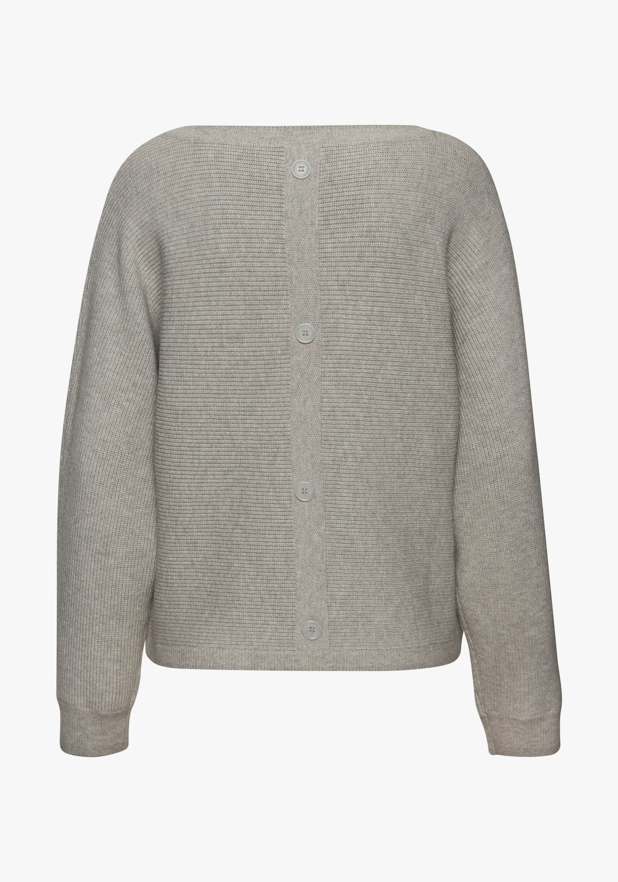 LASCANA Pullover met ronde hals - grijs gemêleerd
