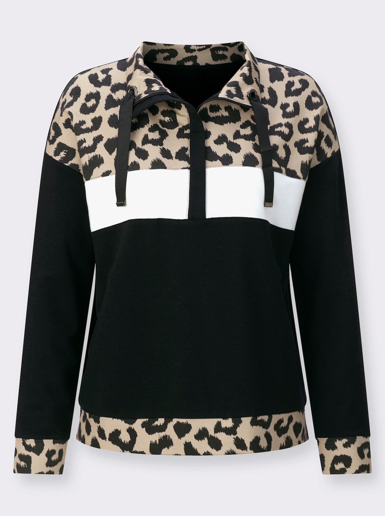 Sweatshirt - schwarz-sand
