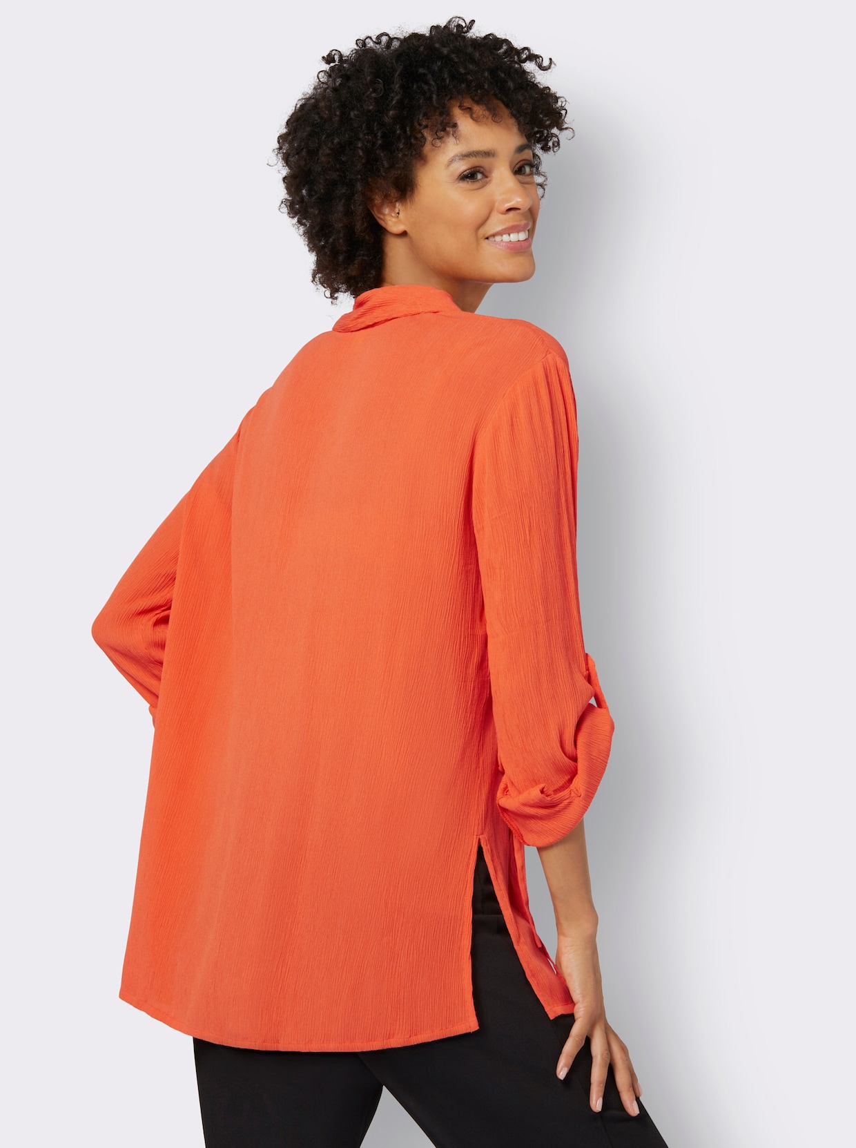 Longline blouse - oranje