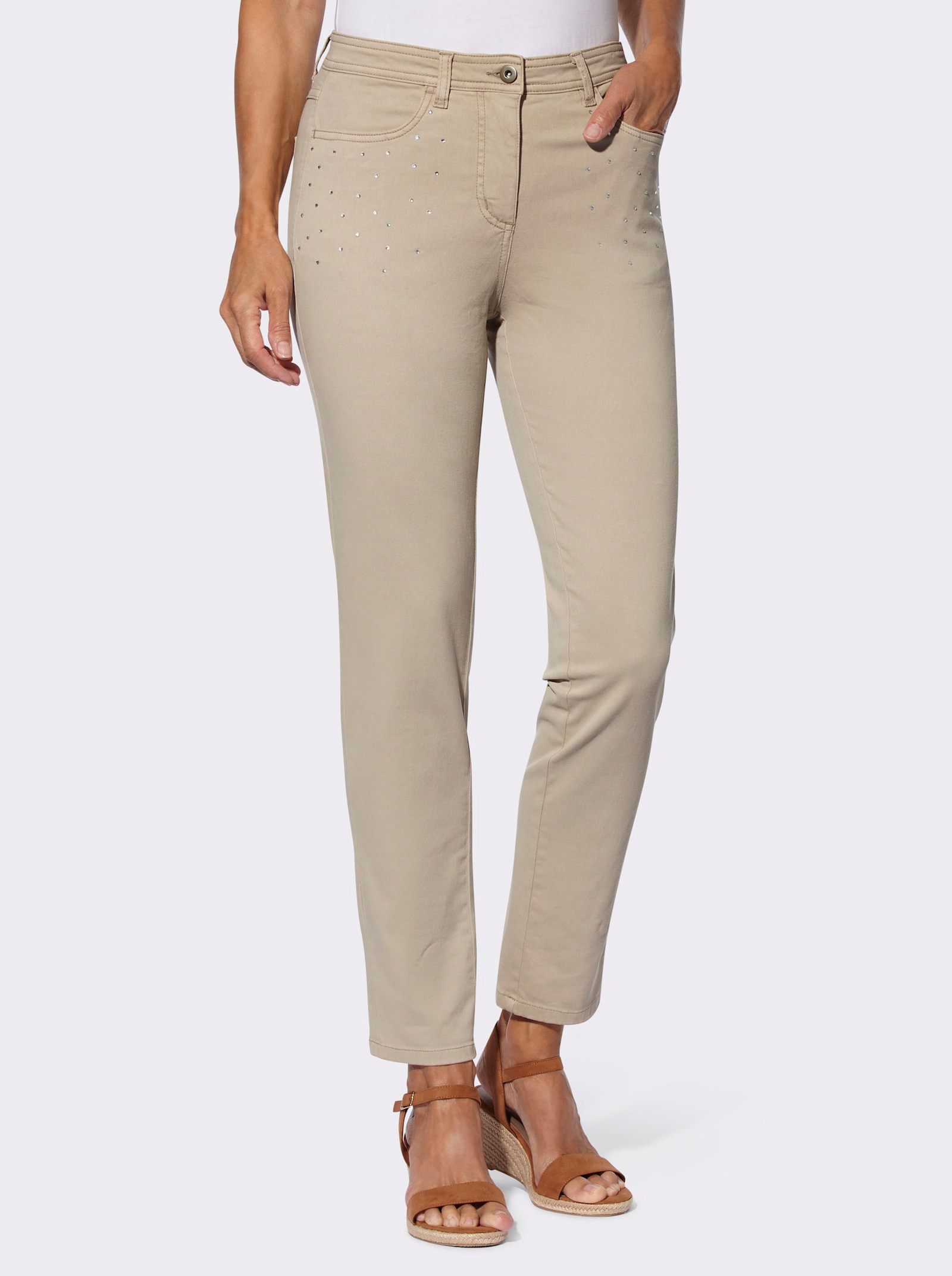 Jeans met glittersteentjes - sesam