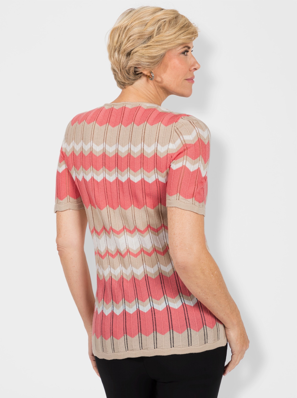 Pullover - flamingo-sand-gemustert