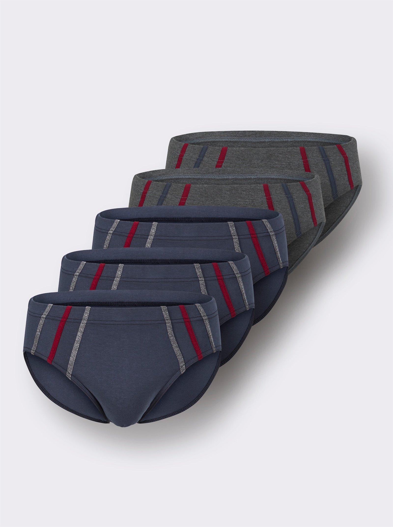 KINGsCLUB Slip - 3x blau + 2x grau