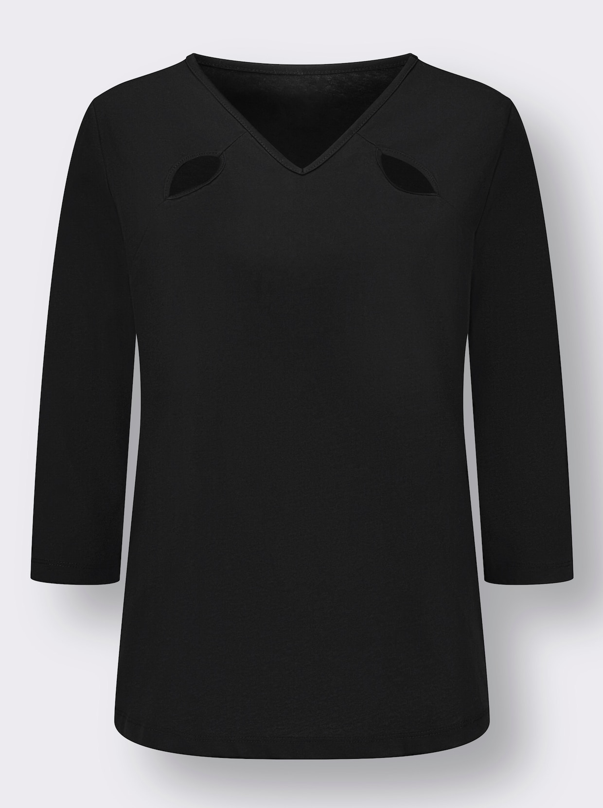 3/4-Arm-Shirt - schwarz