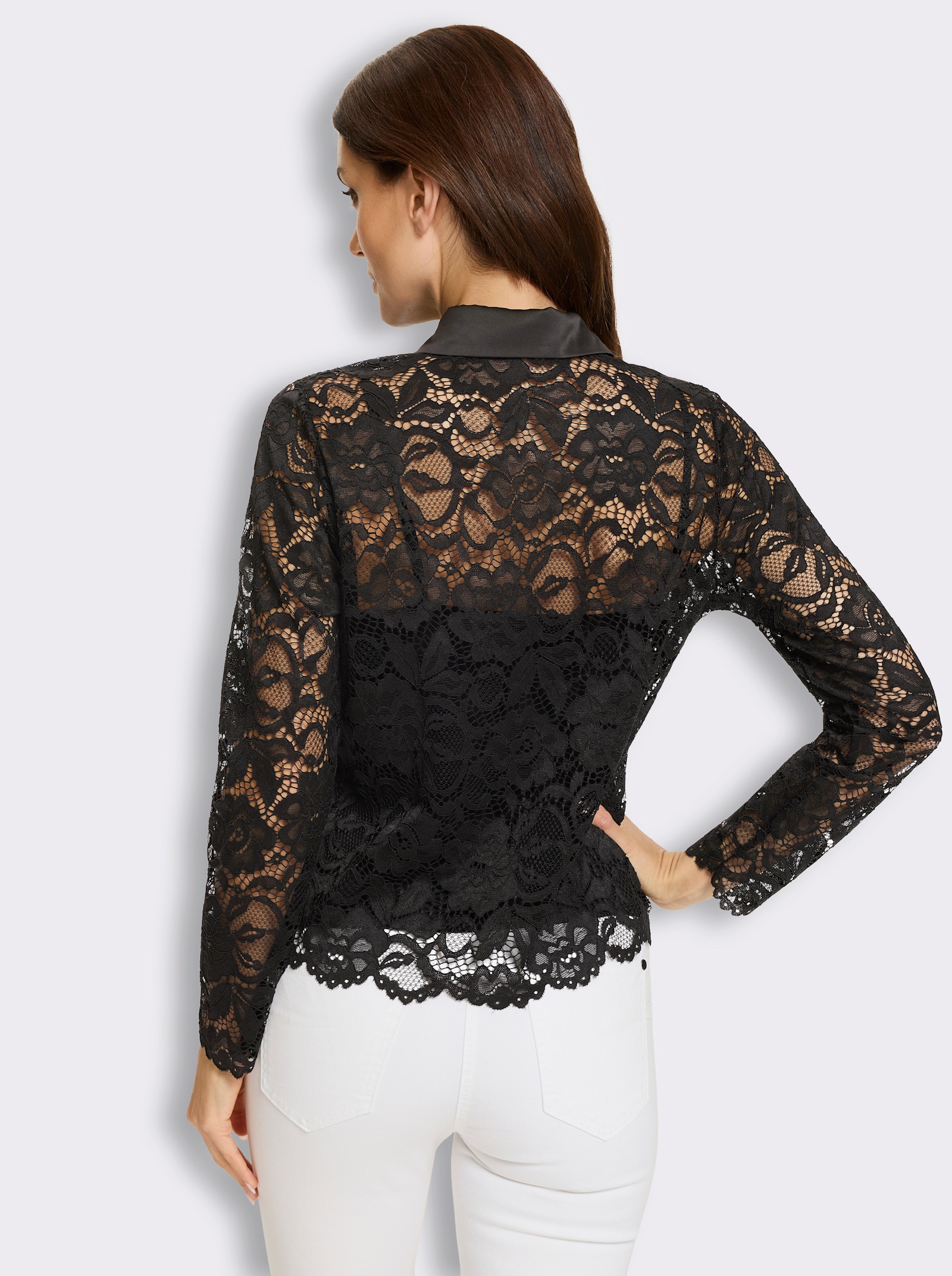 heine Spitzenbluse inklusive Top - schwarz