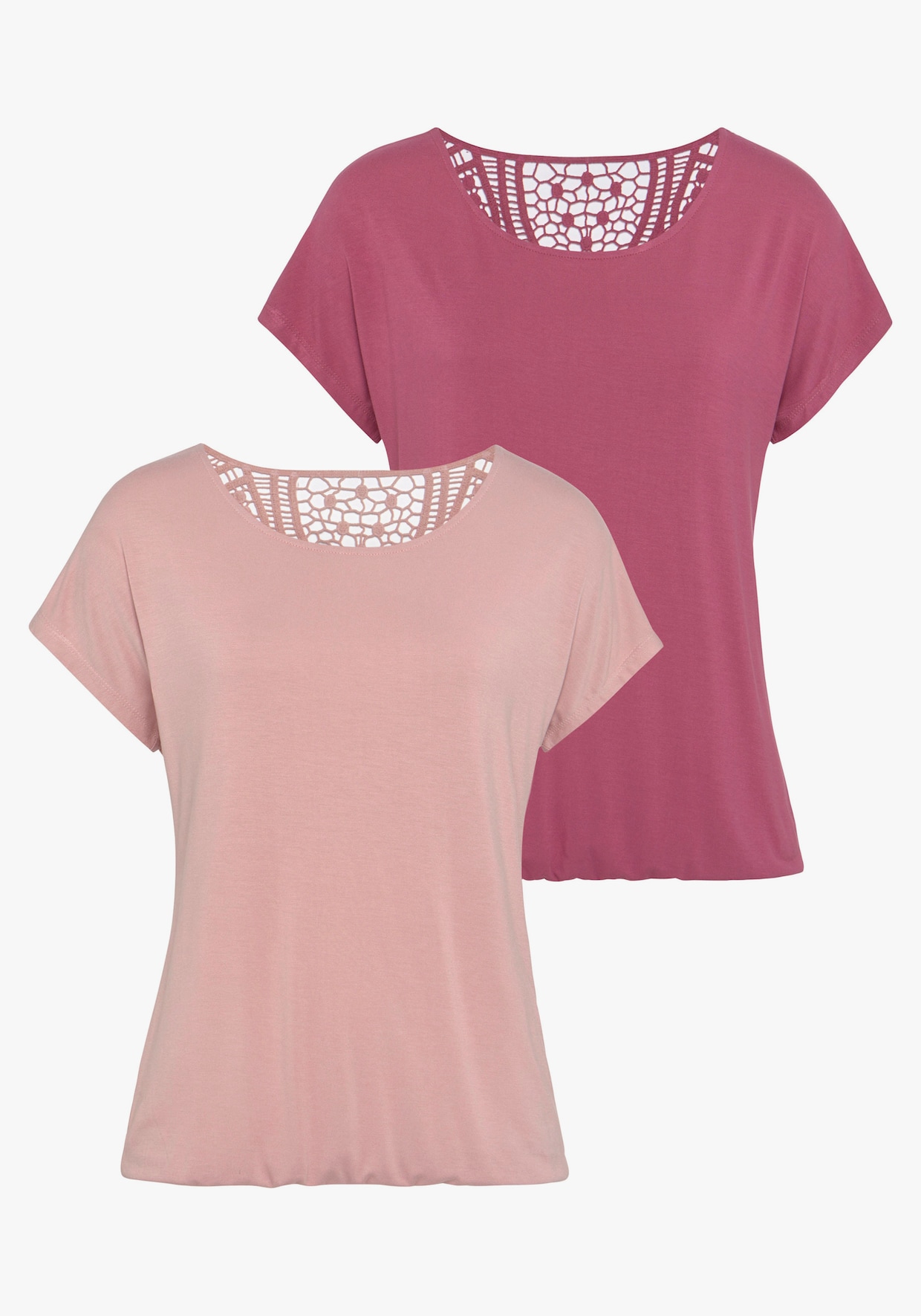 Vivance T-shirt - roze, bessenrood
