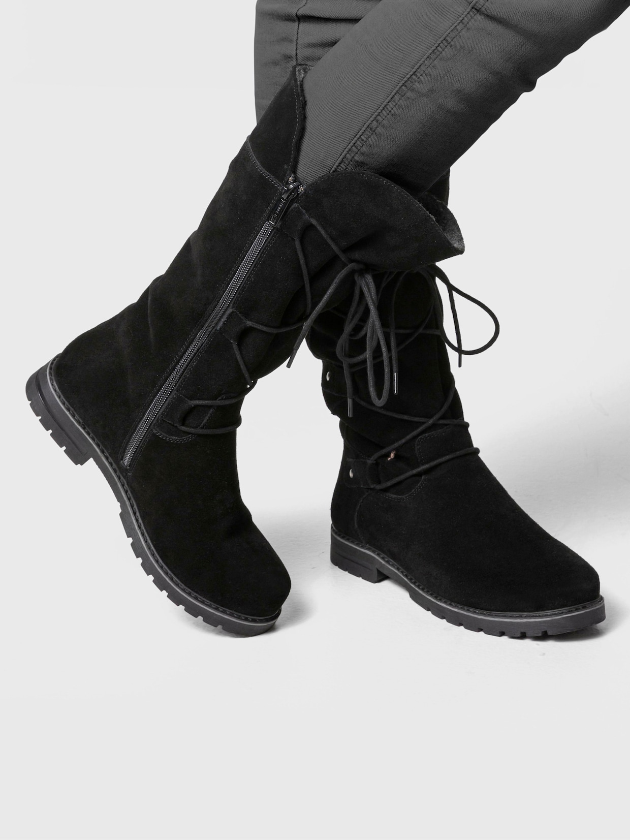 sheego Weitschaftstiefel - schwarz
