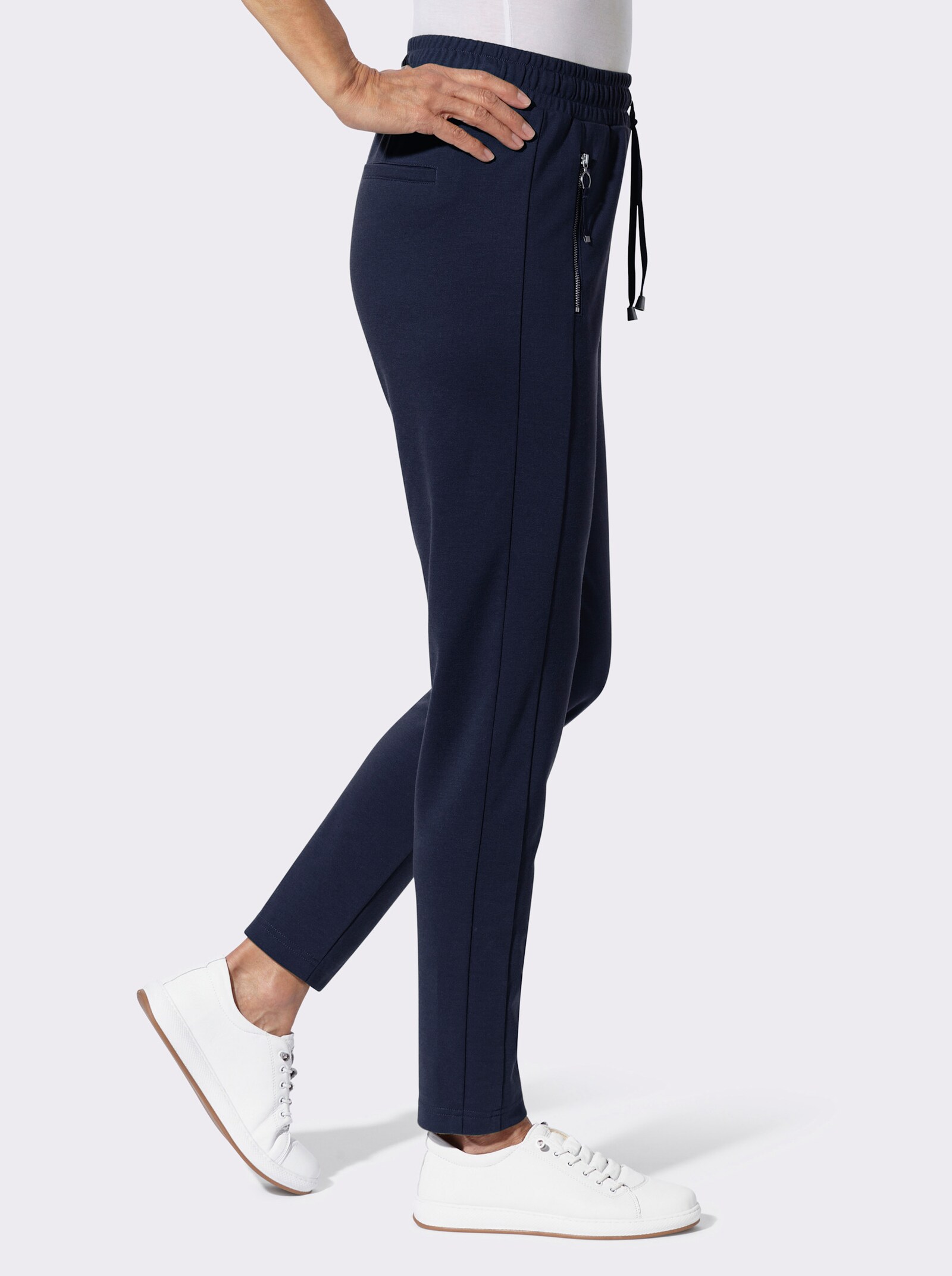  Jogg Pants mit Reißverschluss-Taschen - marine
